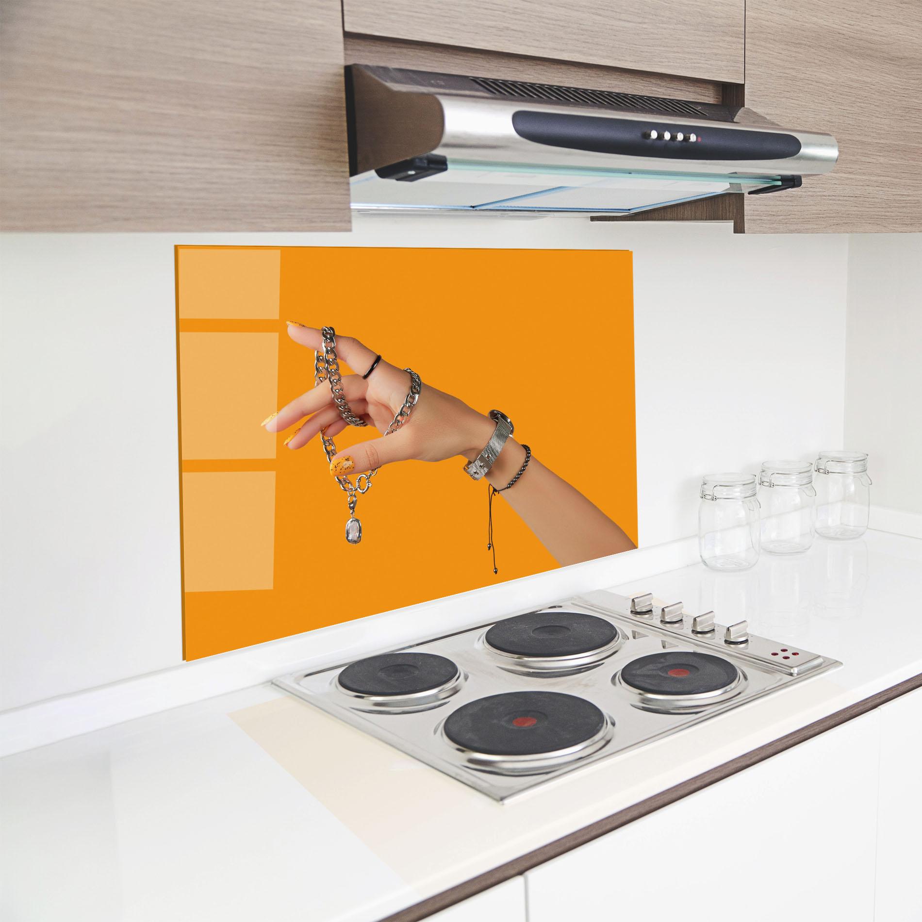 Panou Sticla Bucatarie Silver Accessory mockup 8