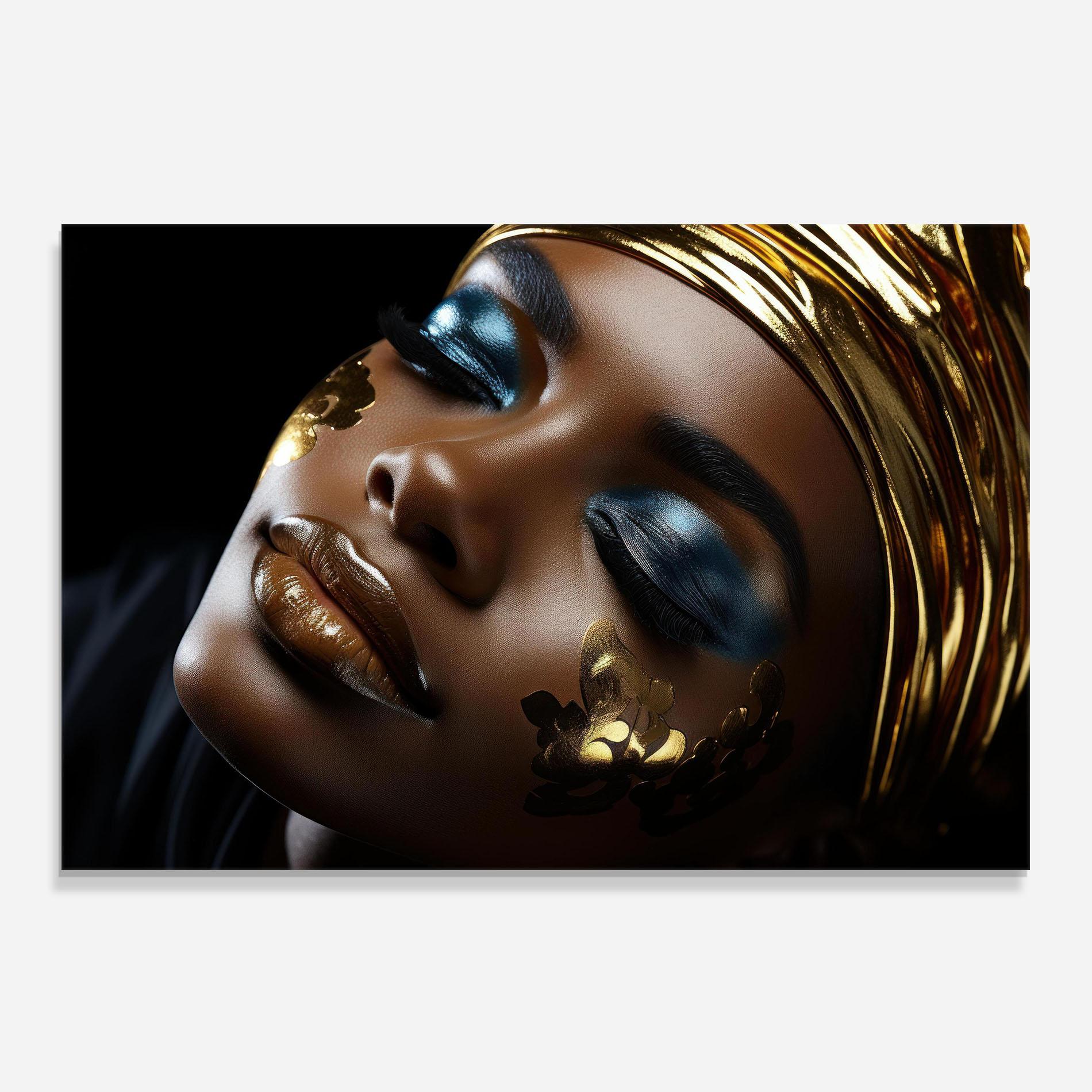 Panou Sticla Bucatarie Dark Blue Makeup mockup 0