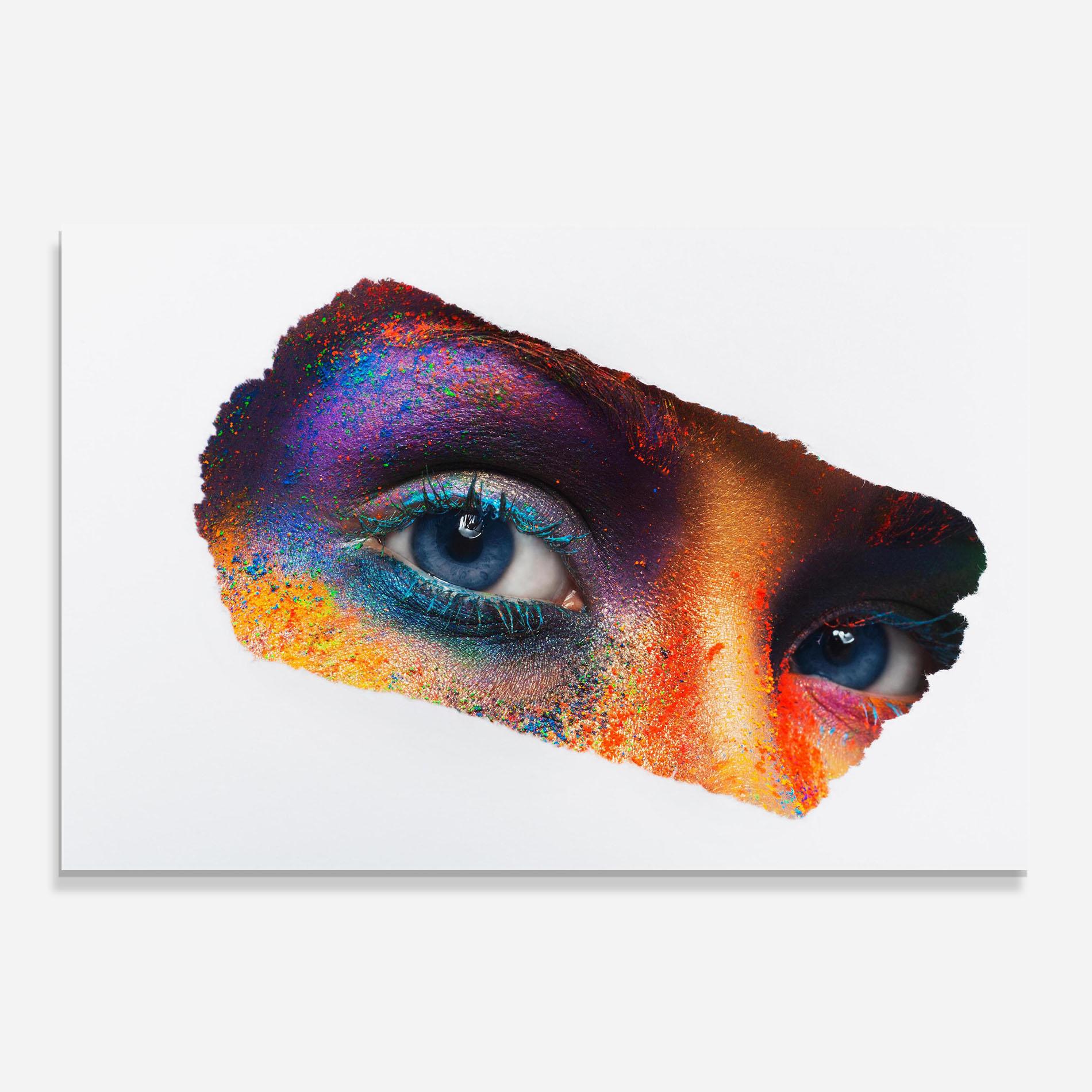 Panou Sticla Bucatarie Female Colourful Makeup mockup 0