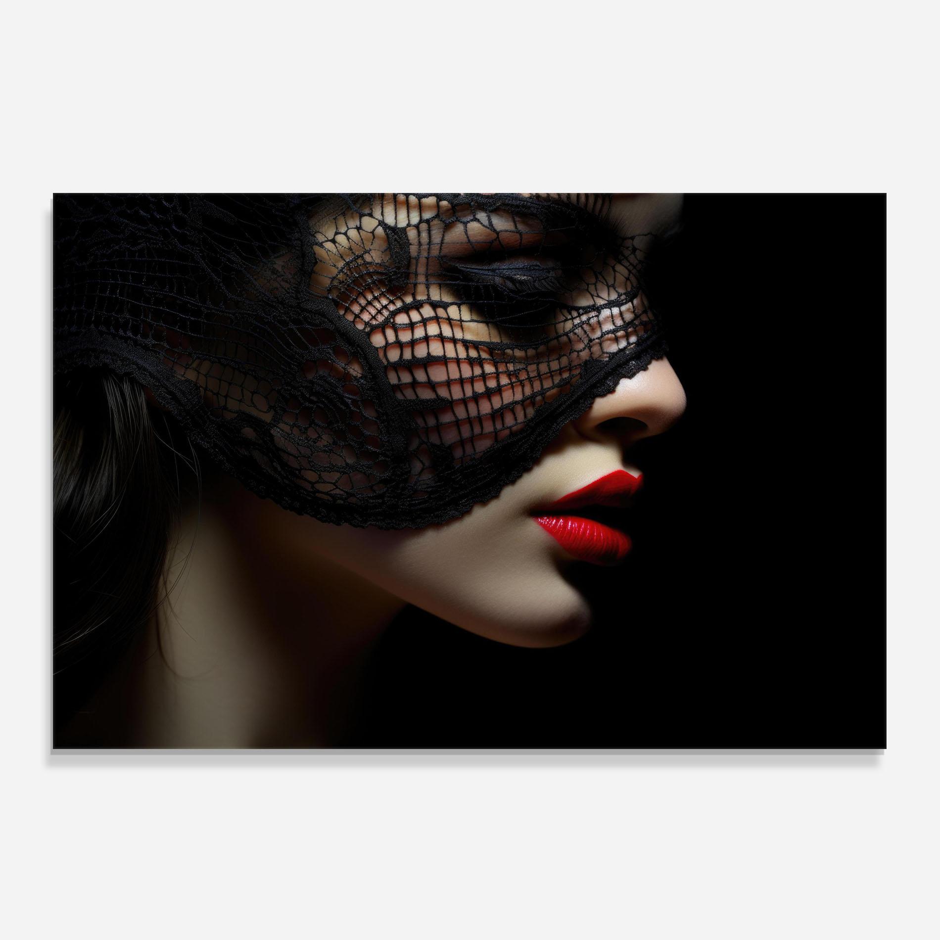 Panou Sticla Bucatarie Mysterious Girl mockup 0