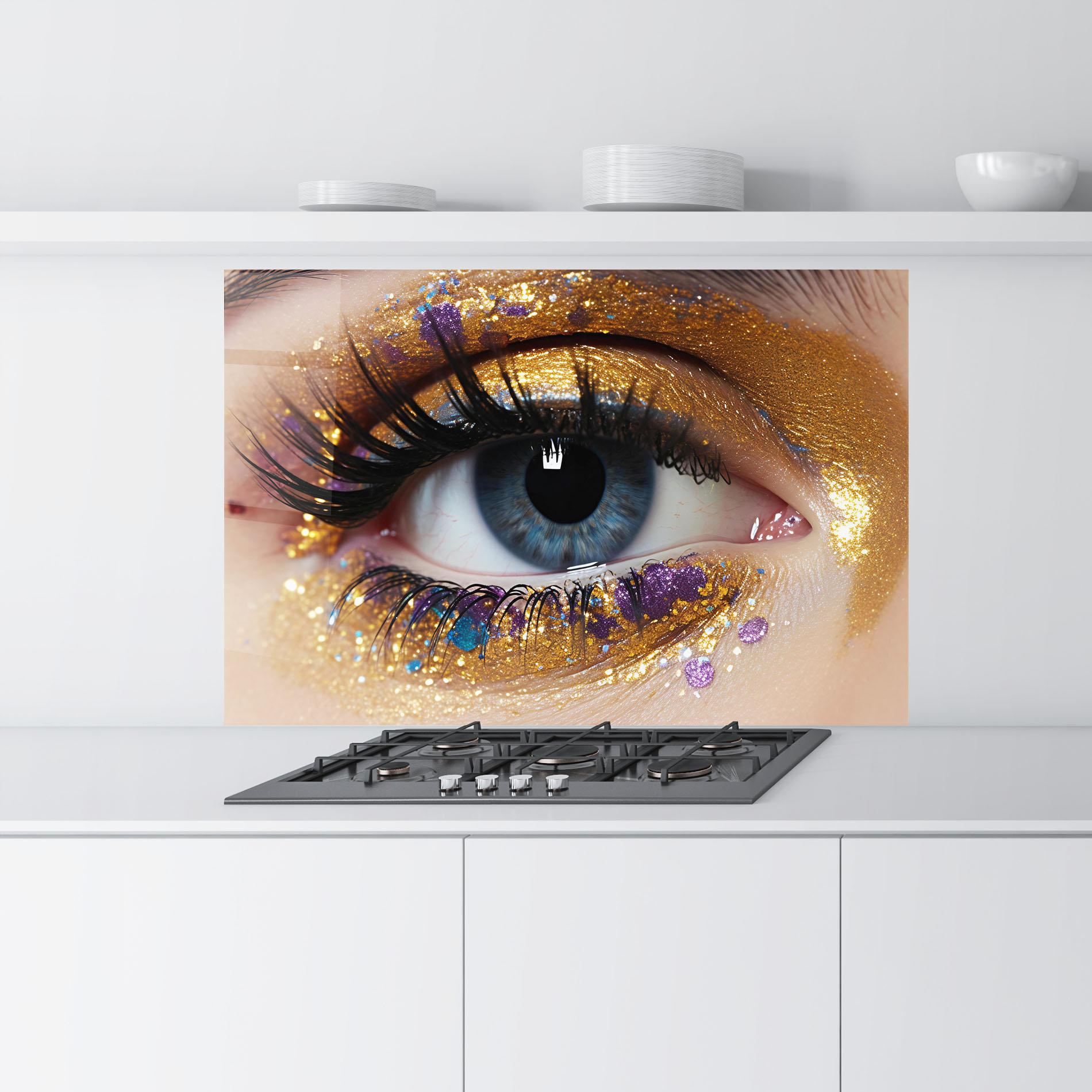 Panou Sticla Bucatarie Blue Eye Make Up mockup 9