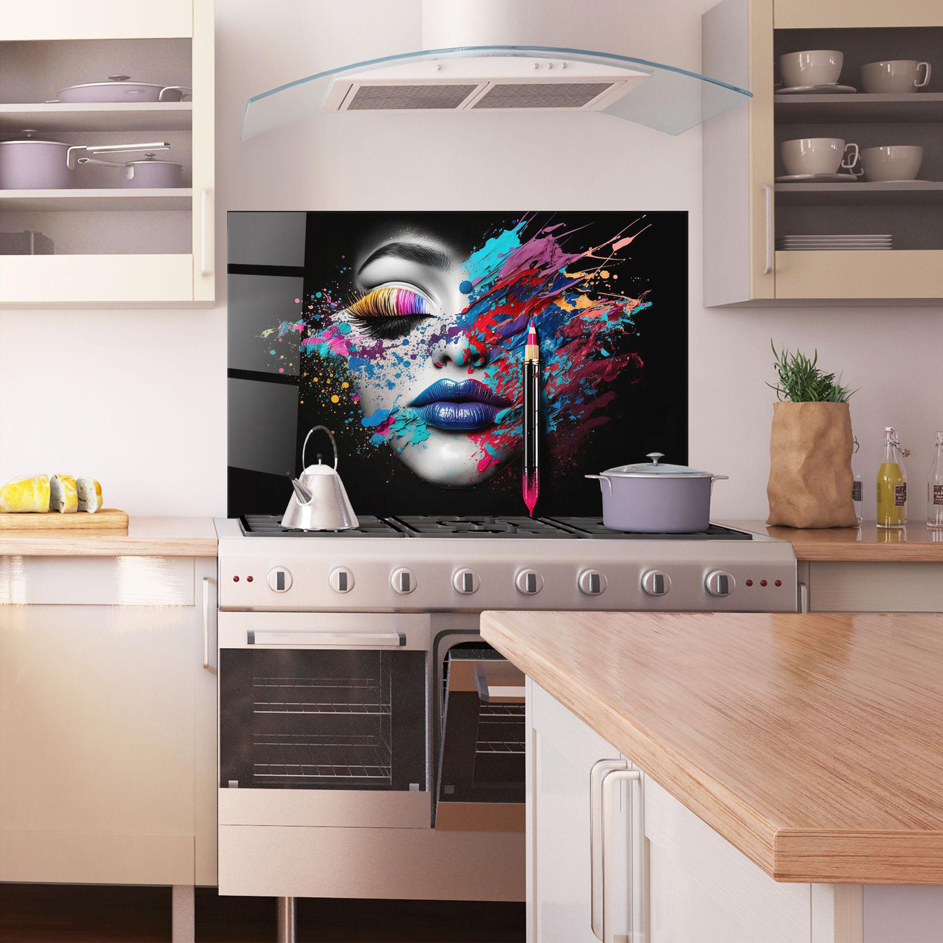 Panou Sticla Bucatarie Cosmetology Concept mockup 1