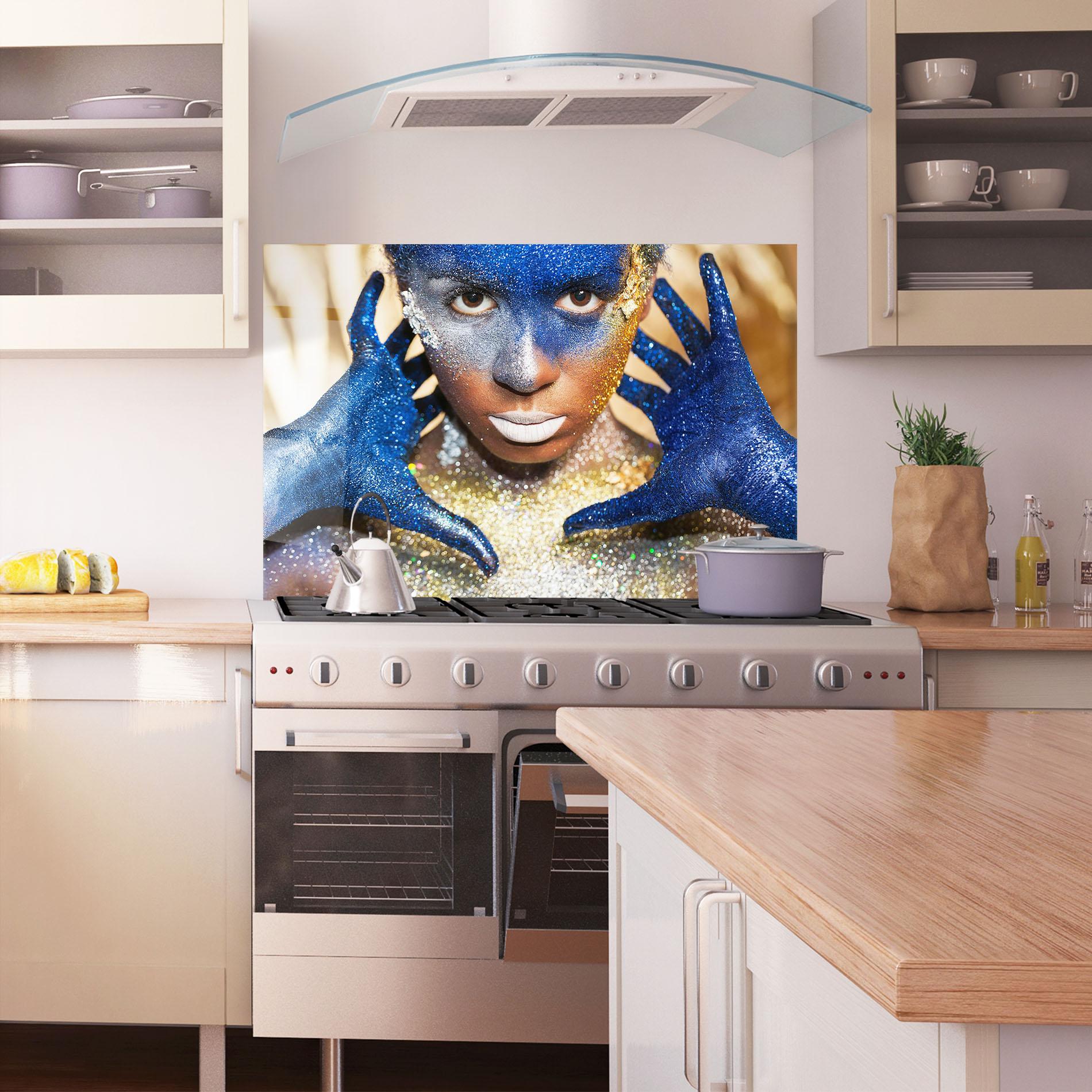 Panou Sticla Bucatarie Glue Gold Glitter mockup 1