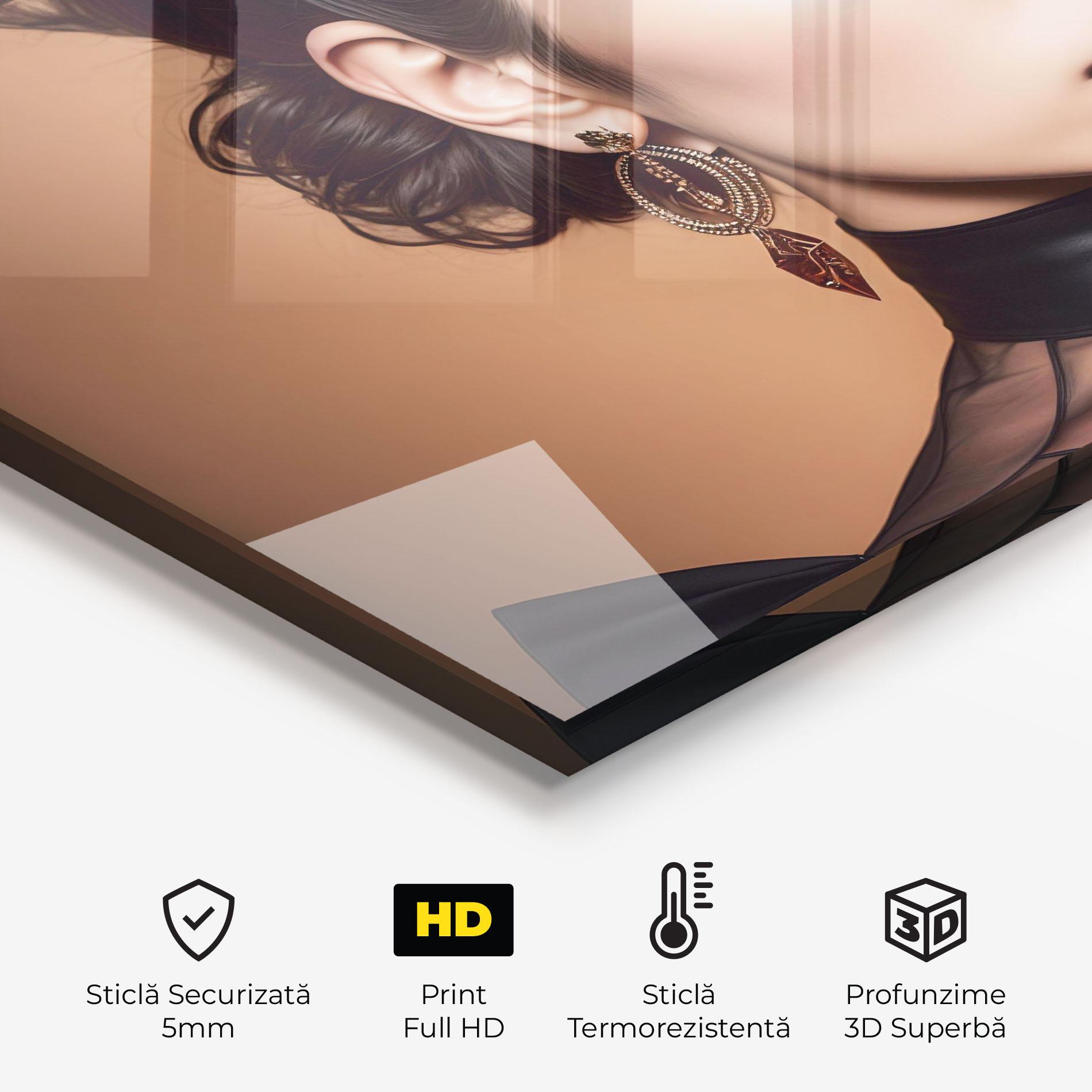 Panou Sticla Bucatarie Black Lips Makeup mockup 2