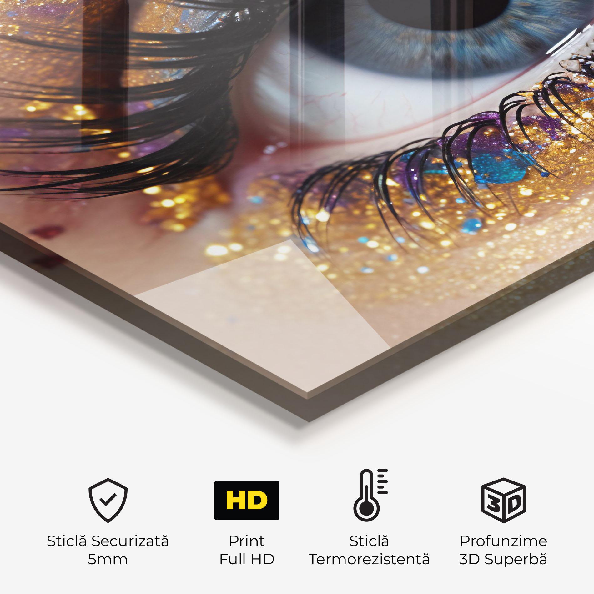 Panou Sticla Bucatarie Blue Eye Make Up mockup 2