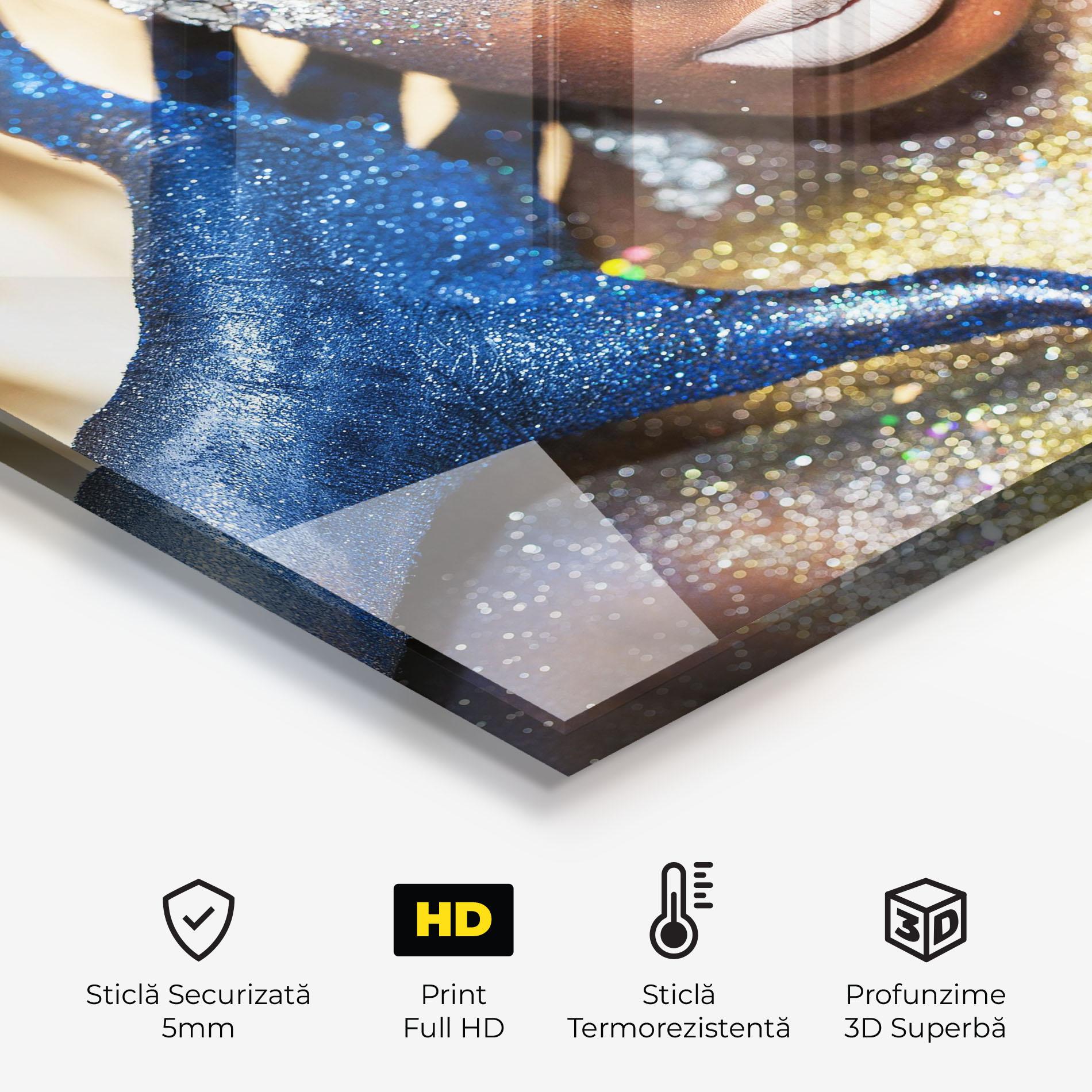 Panou Sticla Bucatarie Glue Gold Glitter mockup 2