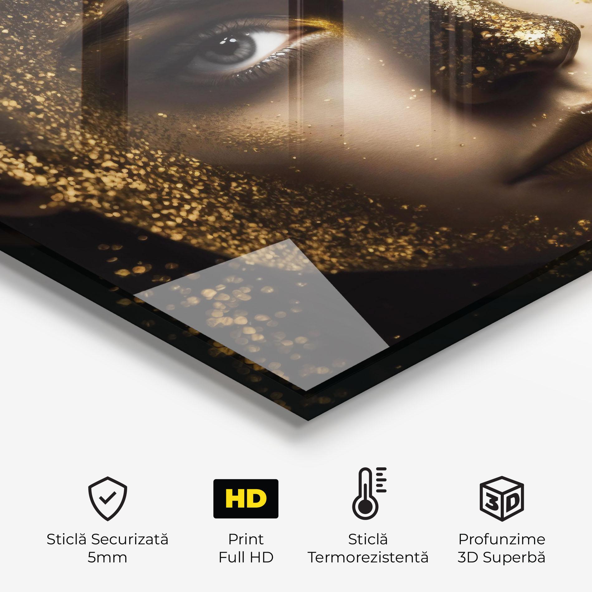 Panou Sticla Bucatarie Grey Cat Eye Makeup mockup 2