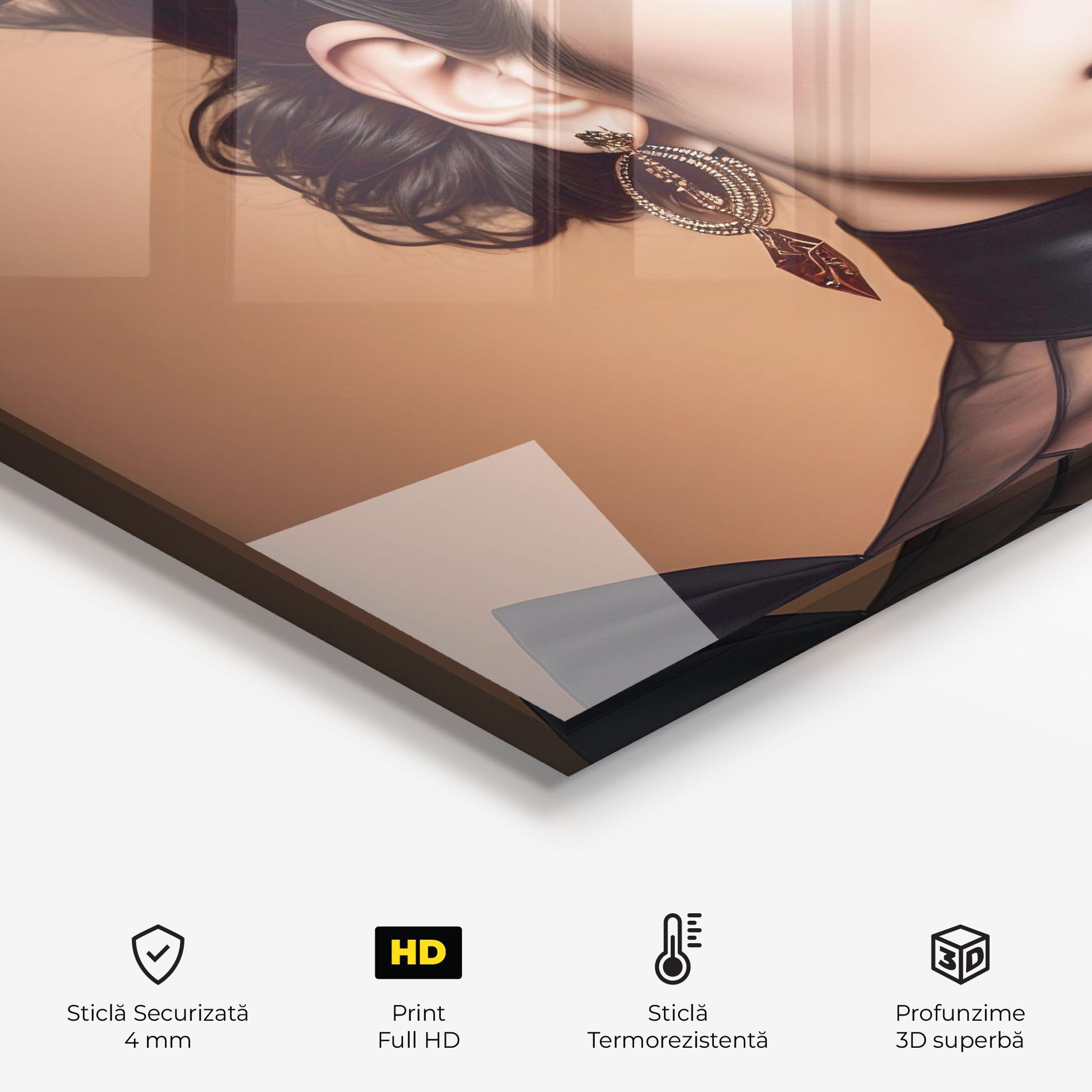 Panou Sticla Bucatarie Black Lips Makeup mockup 2