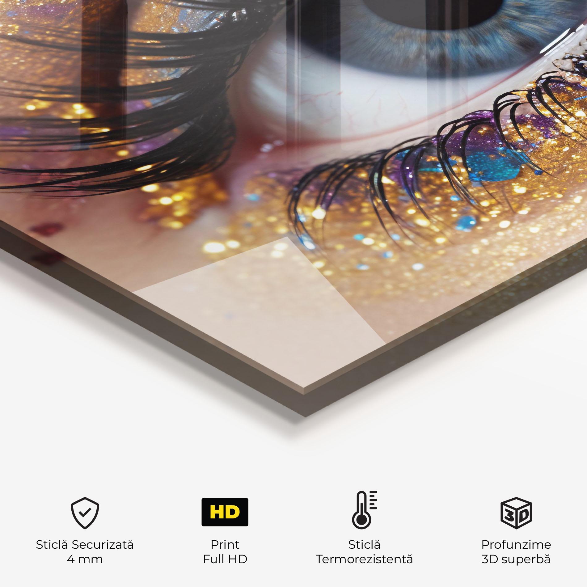 Panou Sticla Bucatarie Blue Eye Make Up mockup 2