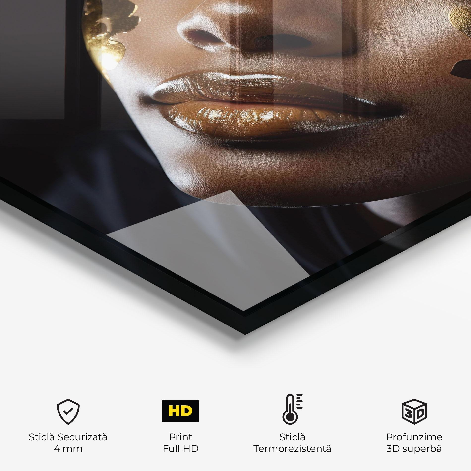 Panou Sticla Bucatarie Dark Blue Makeup mockup 2