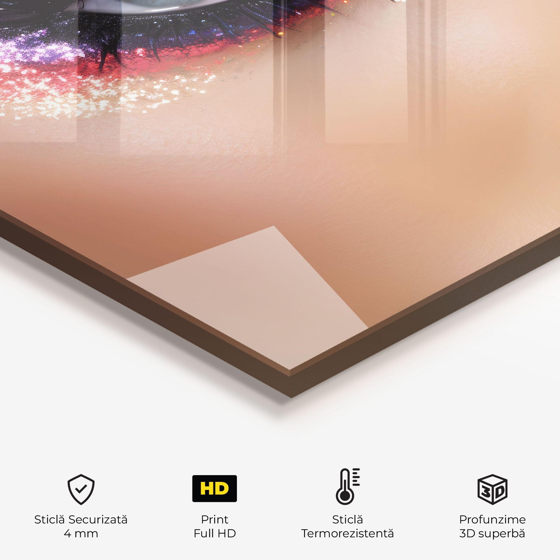 Panou Sticla Bucatarie Feminine Makeup Model mockup 2