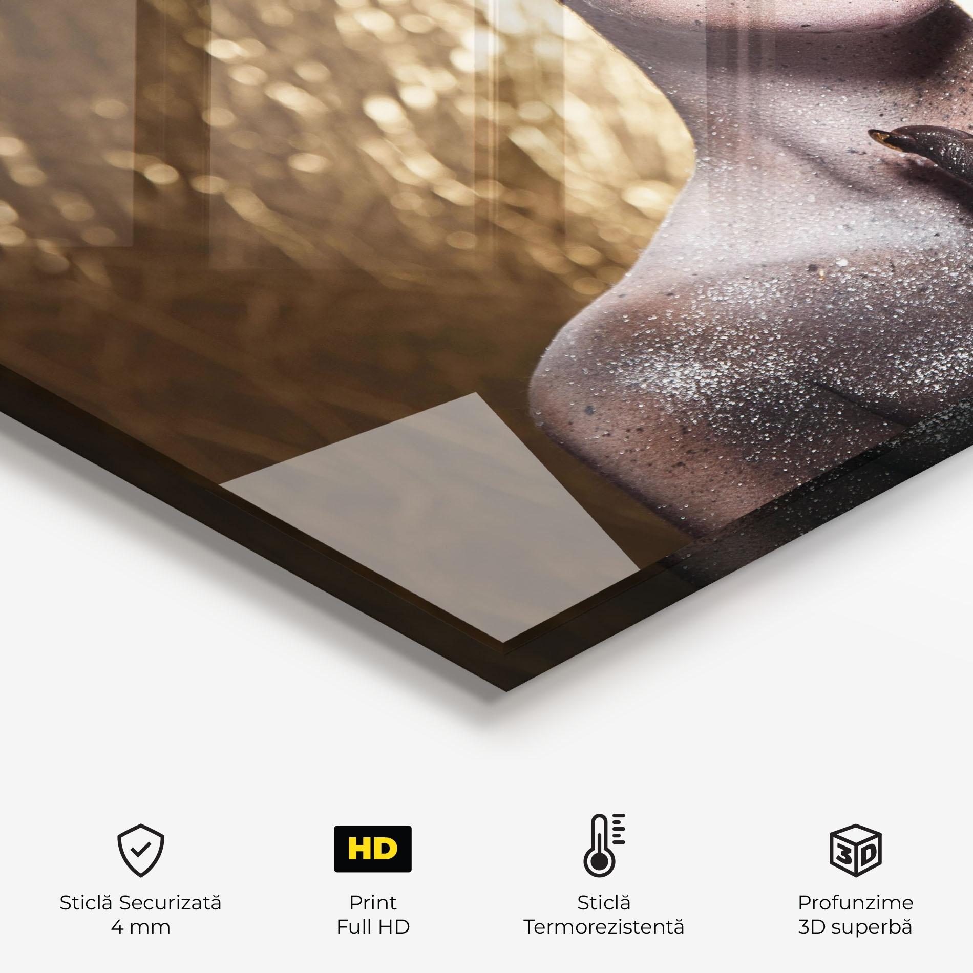 Panou Sticla Bucatarie Gold Artistic Makeup mockup 2