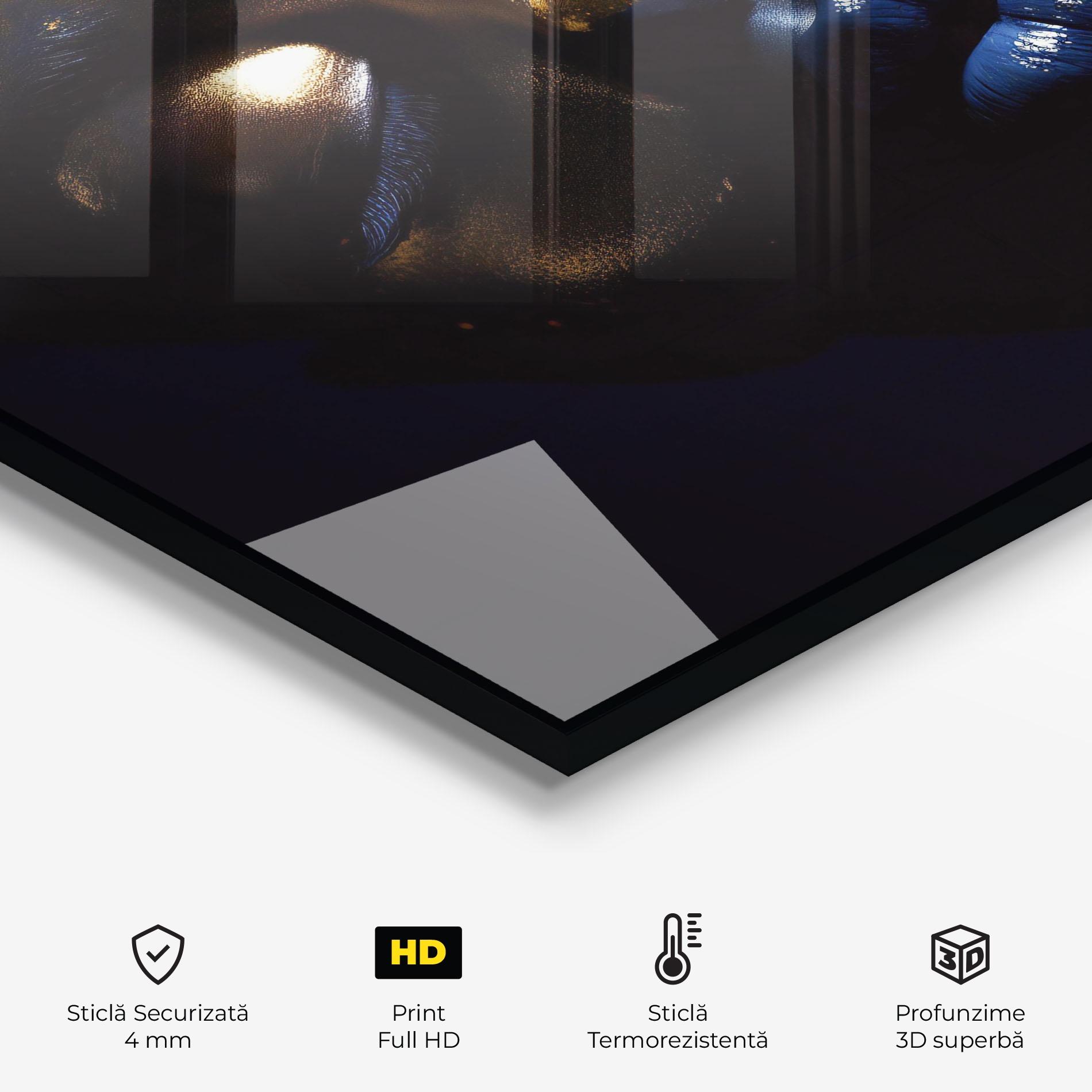 Panou Sticla Bucatarie Pretty Gold Makeup mockup 2