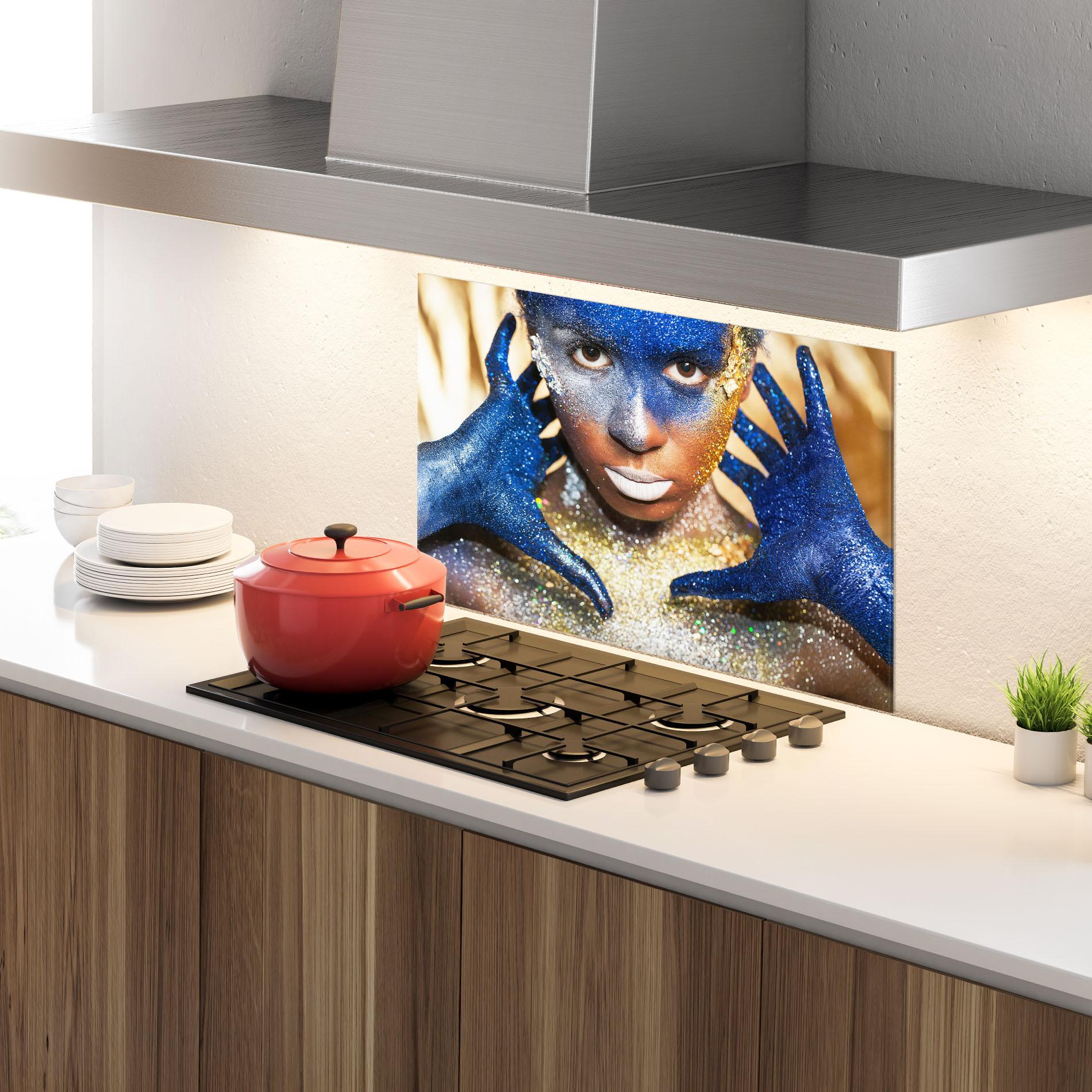 Panou Sticla Bucatarie Glue Gold Glitter mockup 4