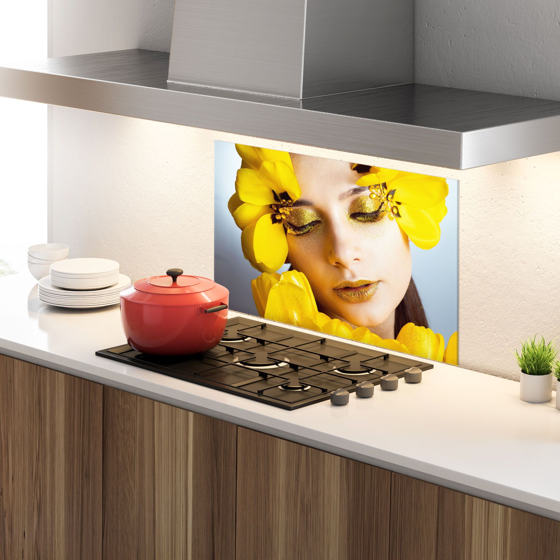 Yellow Flowers Makeup mockup 4