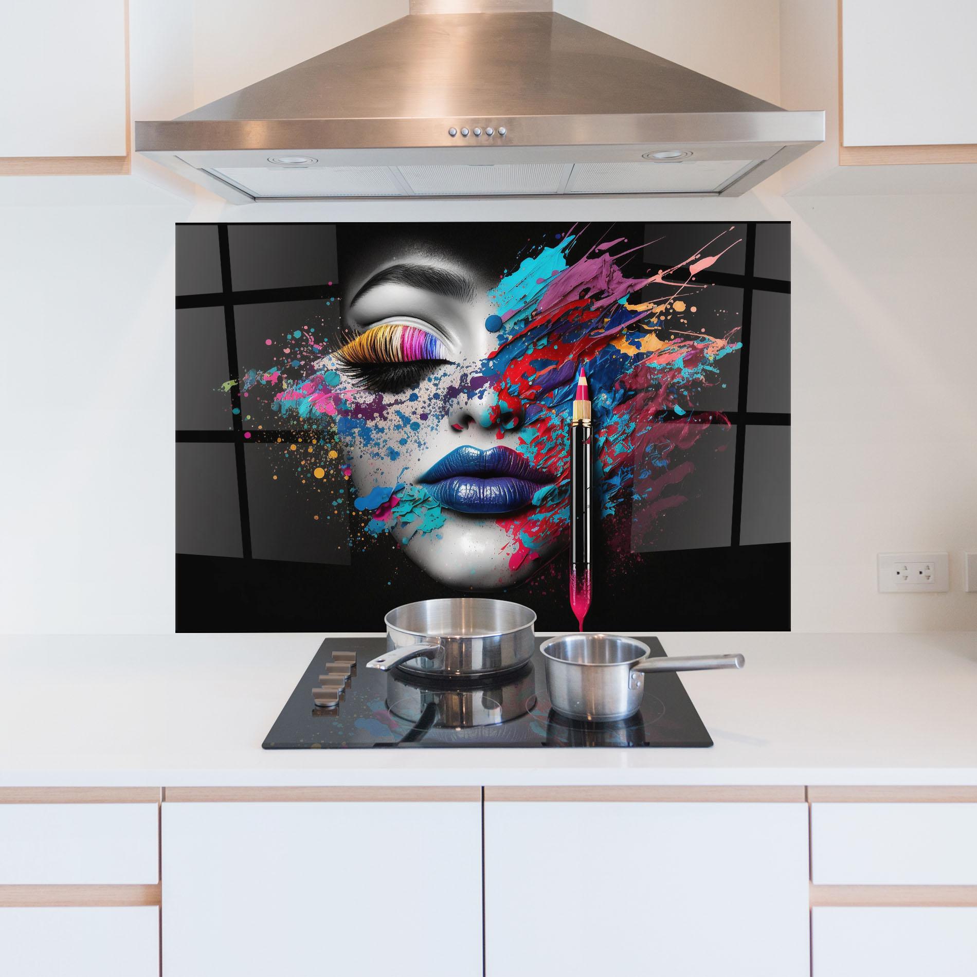 Panou Sticla Bucatarie Cosmetology Concept mockup 5