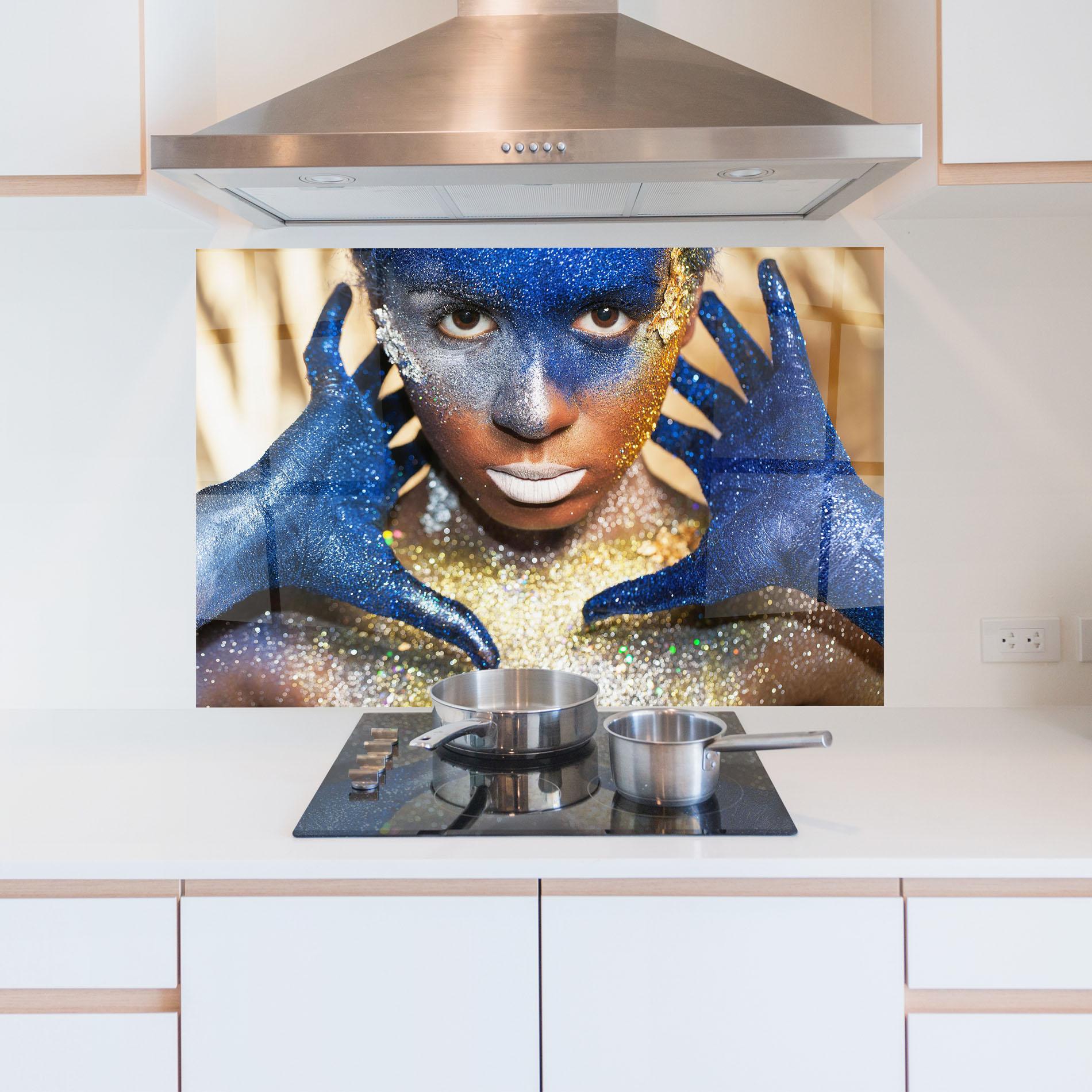 Panou Sticla Bucatarie Glue Gold Glitter mockup 5