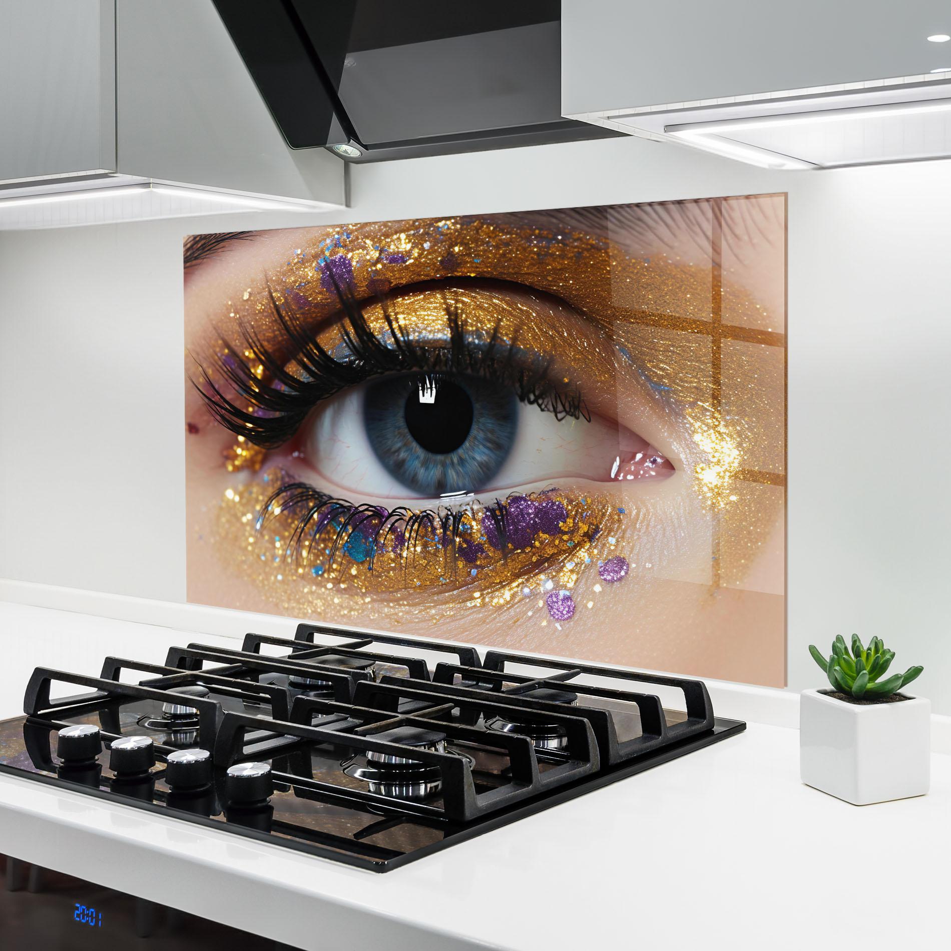 Panou Sticla Bucatarie Blue Eye Make Up mockup 6