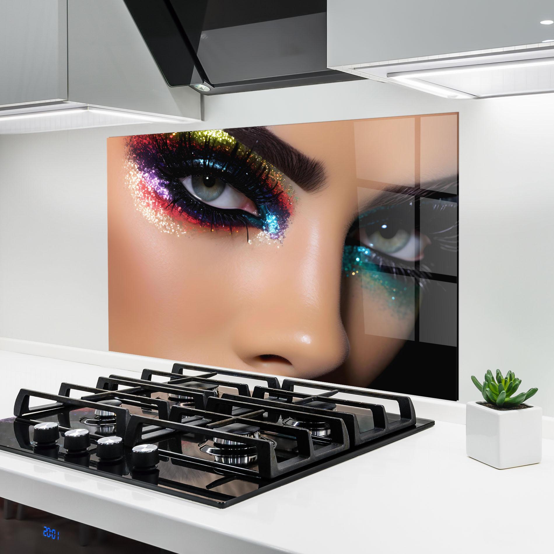 Panou Sticla Bucatarie Feminine Makeup Model mockup 6