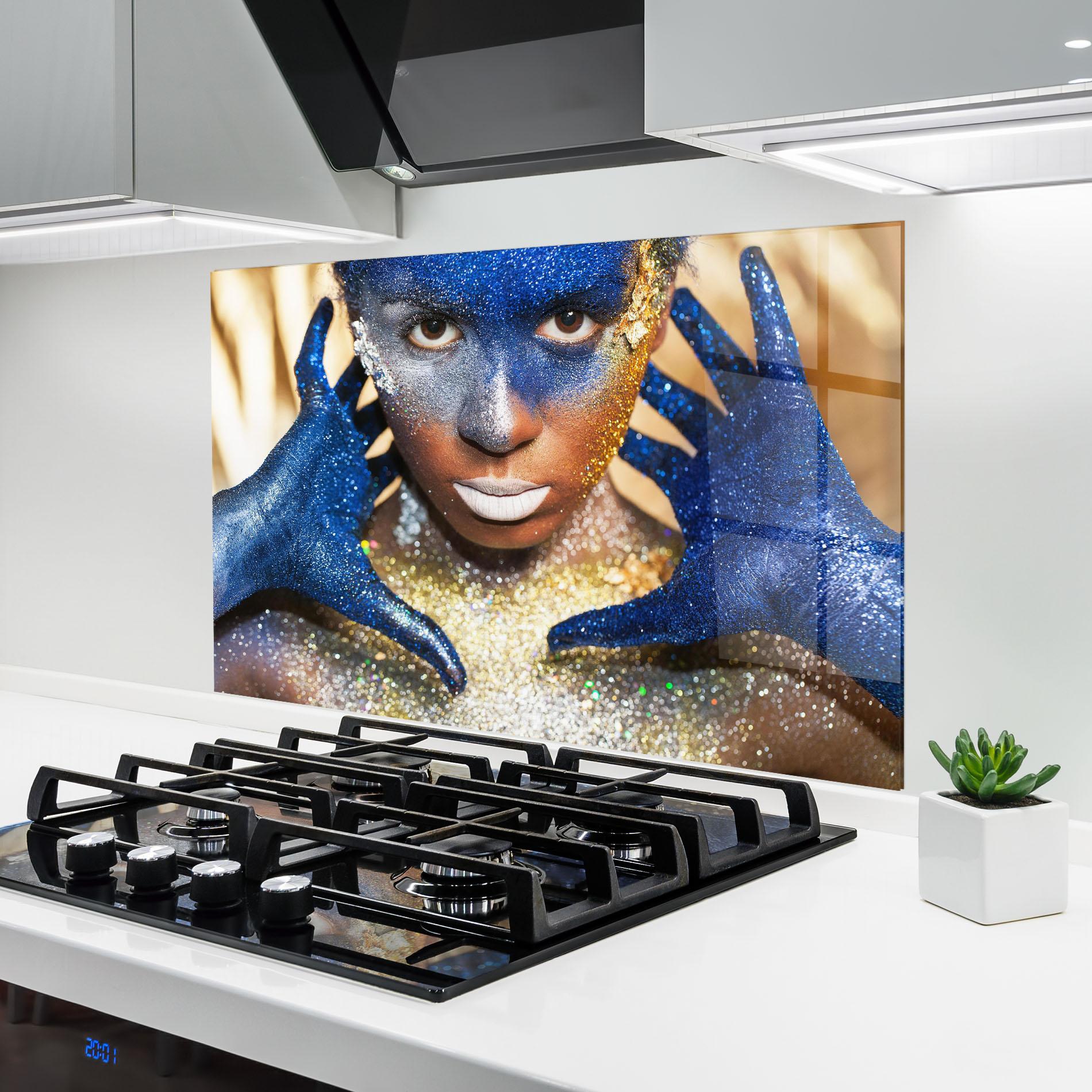 Panou Sticla Bucatarie Glue Gold Glitter mockup 6