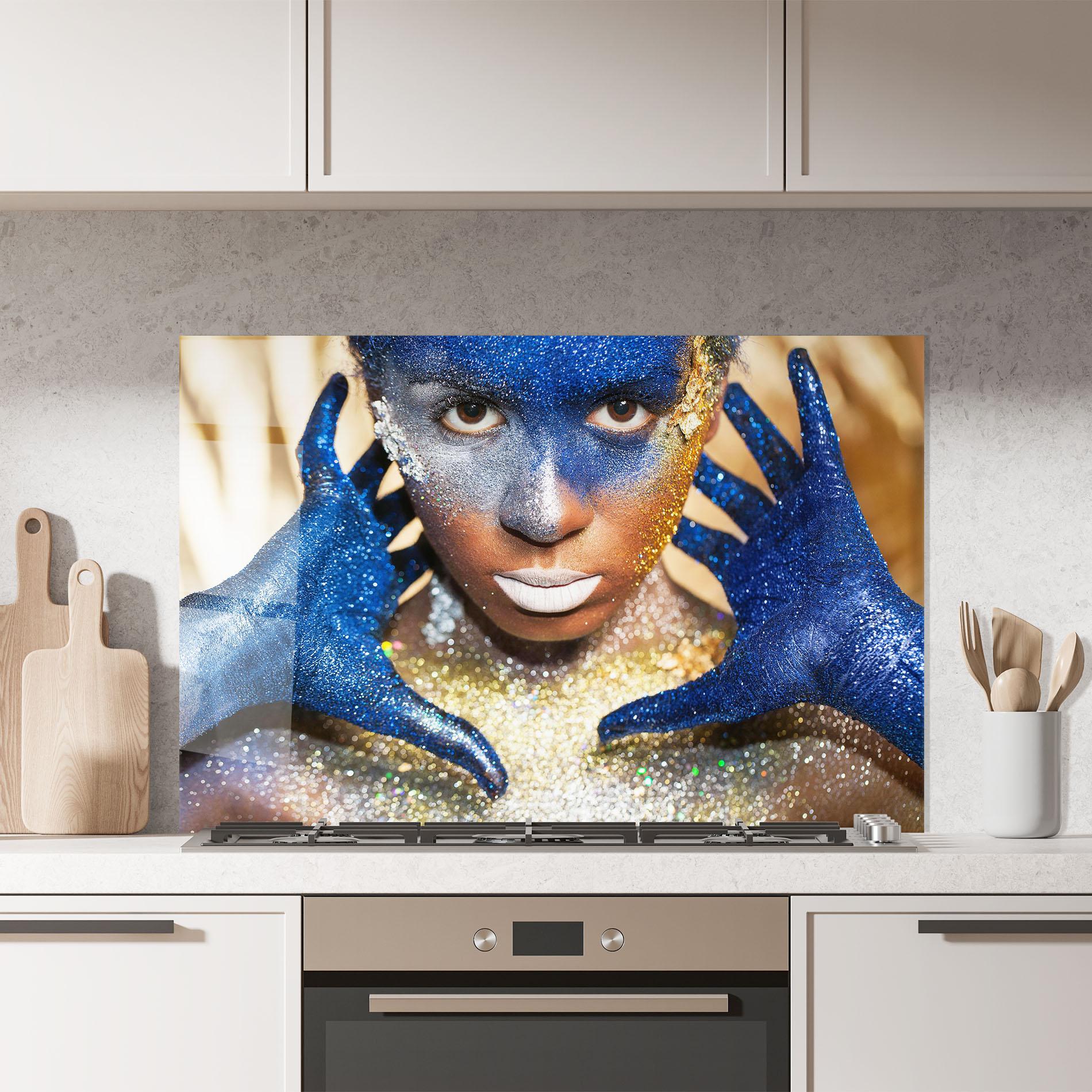 Panou Sticla Bucatarie Glue Gold Glitter mockup 7