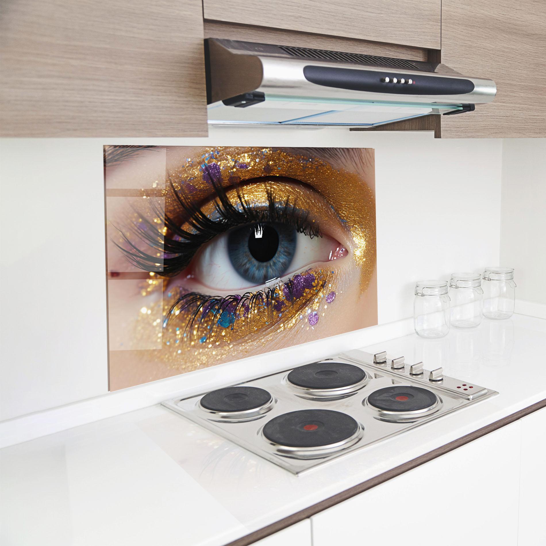 Panou Sticla Bucatarie Blue Eye Make Up mockup 8