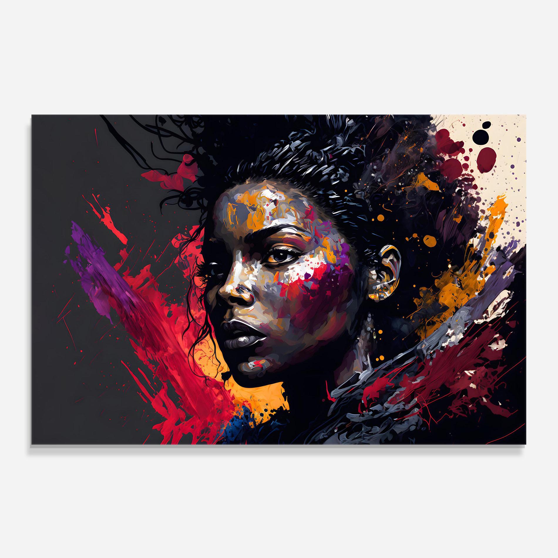 Panou Sticla Bucatarie African Woman Splash mockup 0