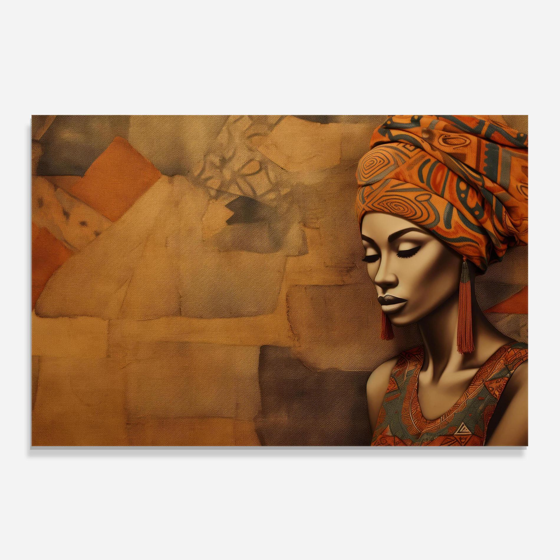Panou Sticla Bucatarie Contemporary African Art mockup 0