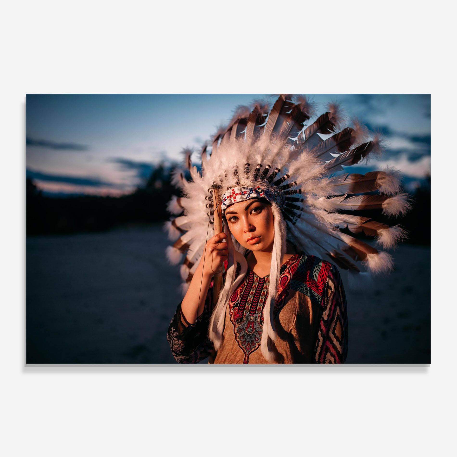 Indian Woman Sunset mockup 0
