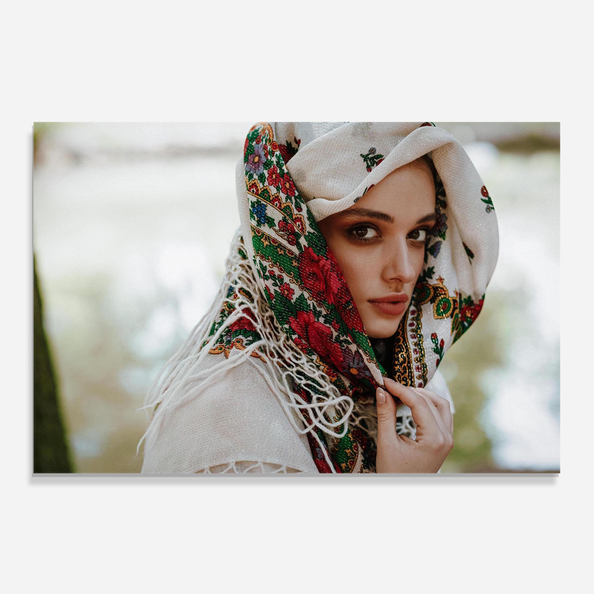 Panou Sticla Bucatarie Ukrainian Embroidered Dress mockup 0