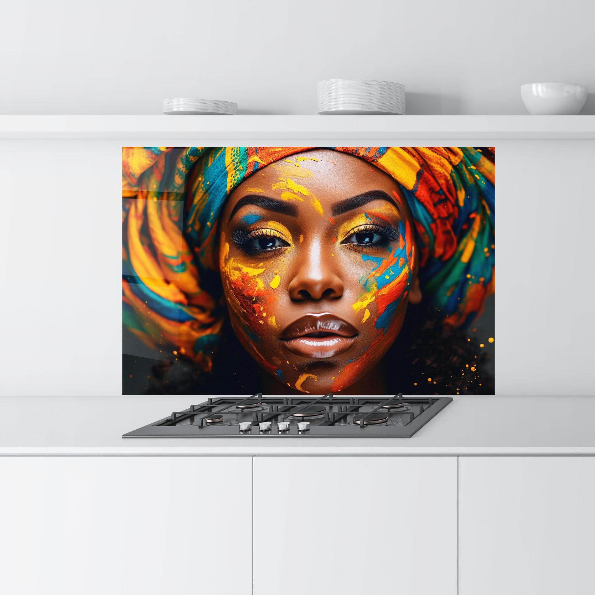 Panou Sticla Bucatarie Creative Makeup Art mockup 9