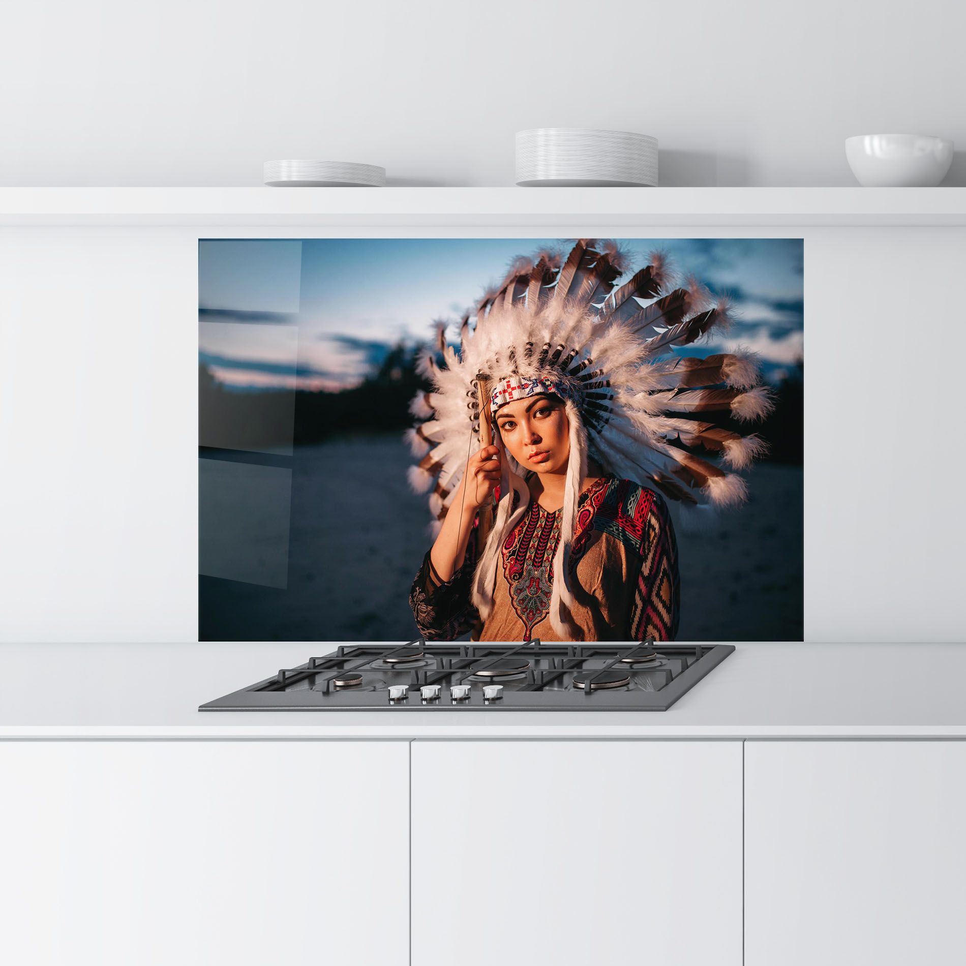 Indian Woman Sunset mockup 9