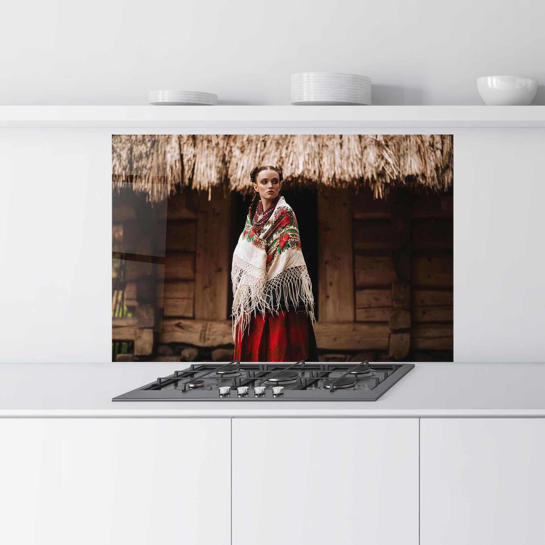 Panou Sticla Bucatarie Ukrainian Dress mockup 9