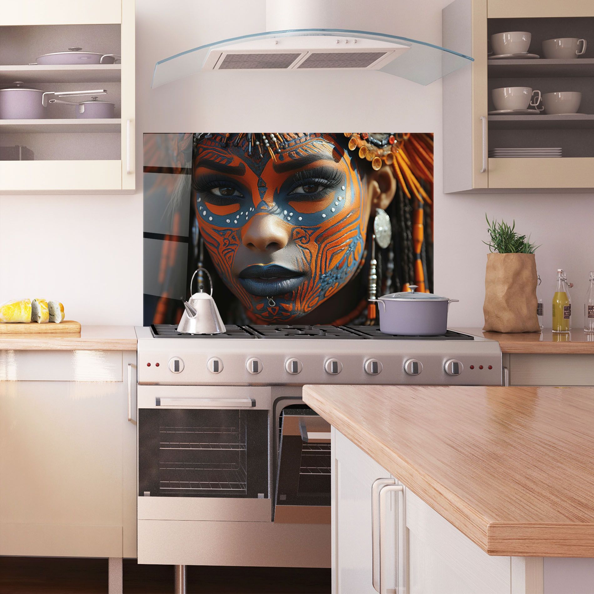 Orange Tribal Paint mockup 1