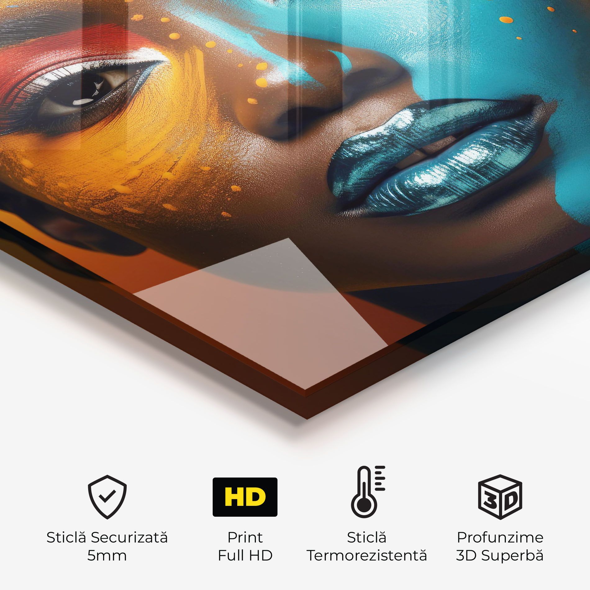 Blue Brown Skin Woman mockup 2