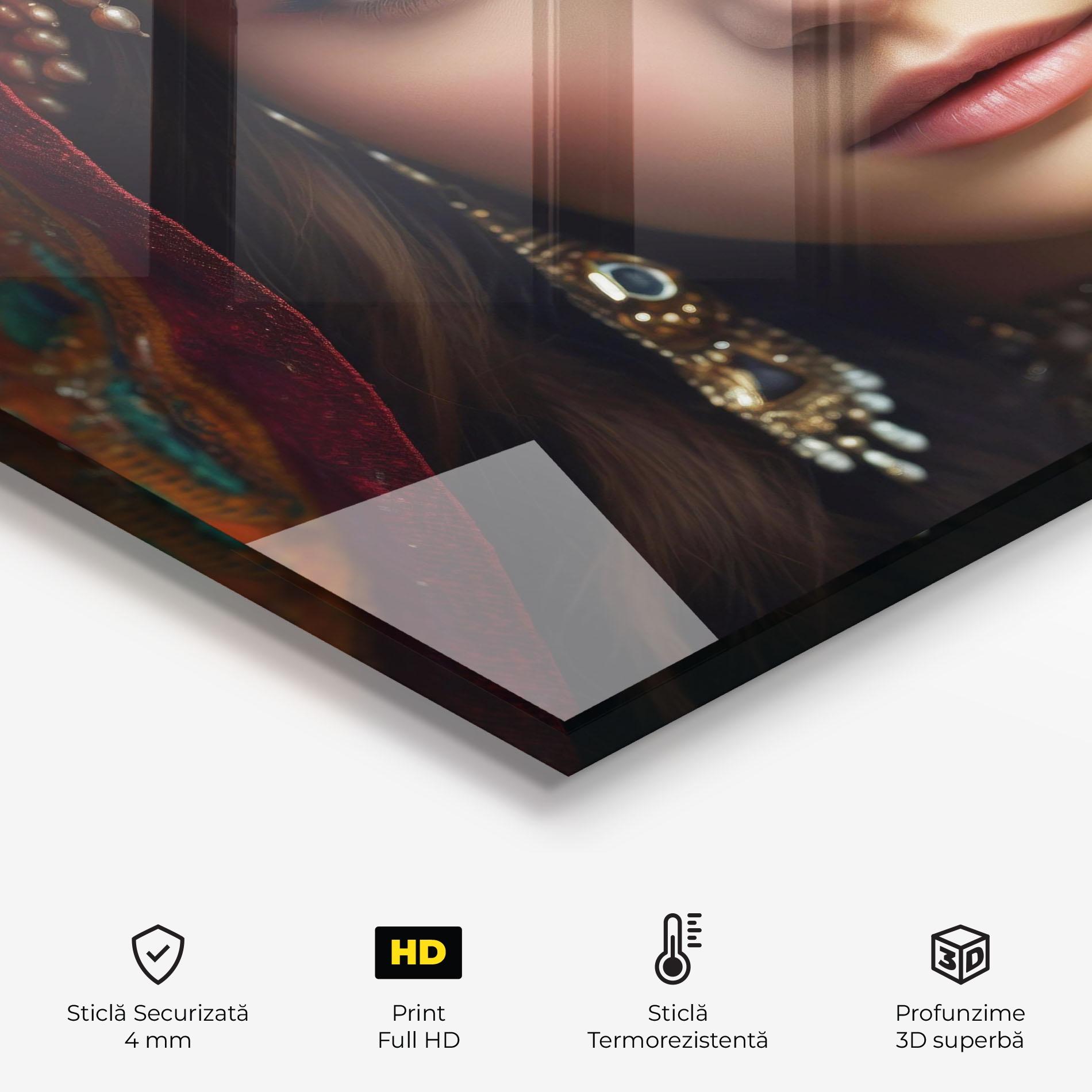 Panou Sticla Bucatarie Blue Green Culture Eye mockup 2