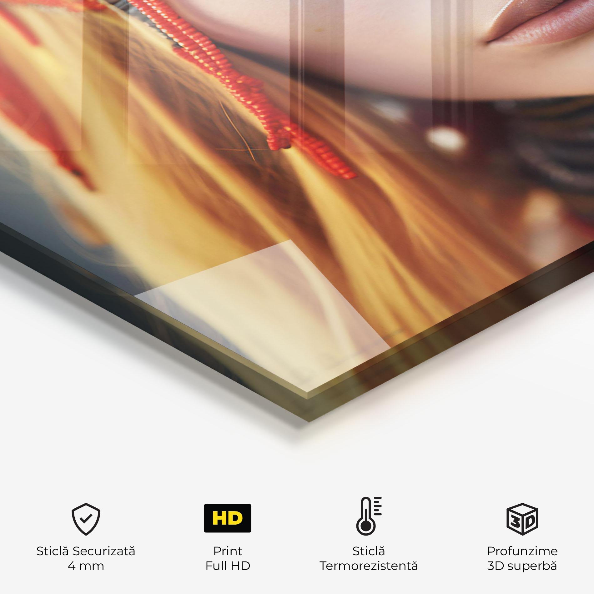 Panou Sticla Bucatarie Closeup Portrait Pretty Eyes mockup 2