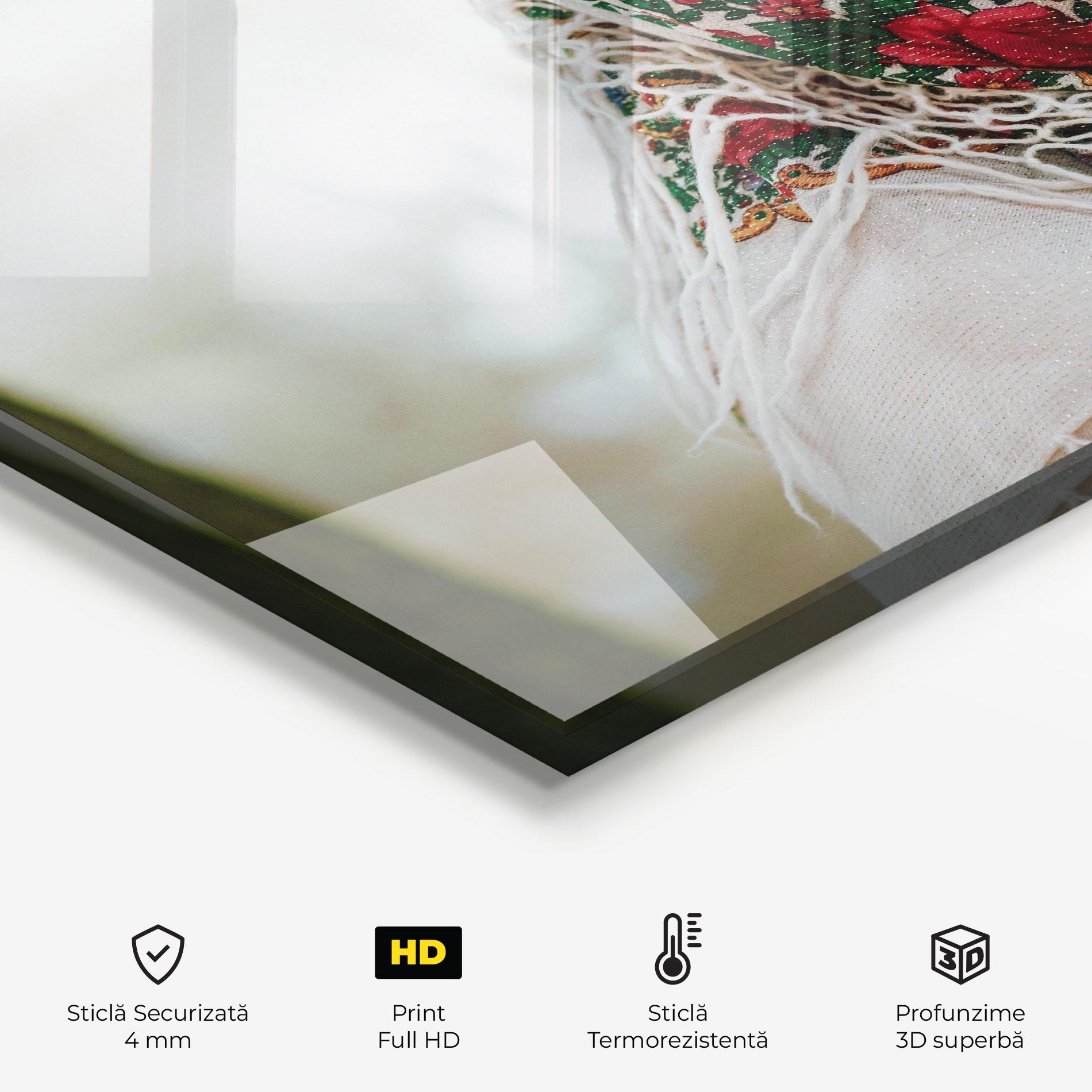 Panou Sticla Bucatarie Ukrainian Embroidered Dress mockup 2