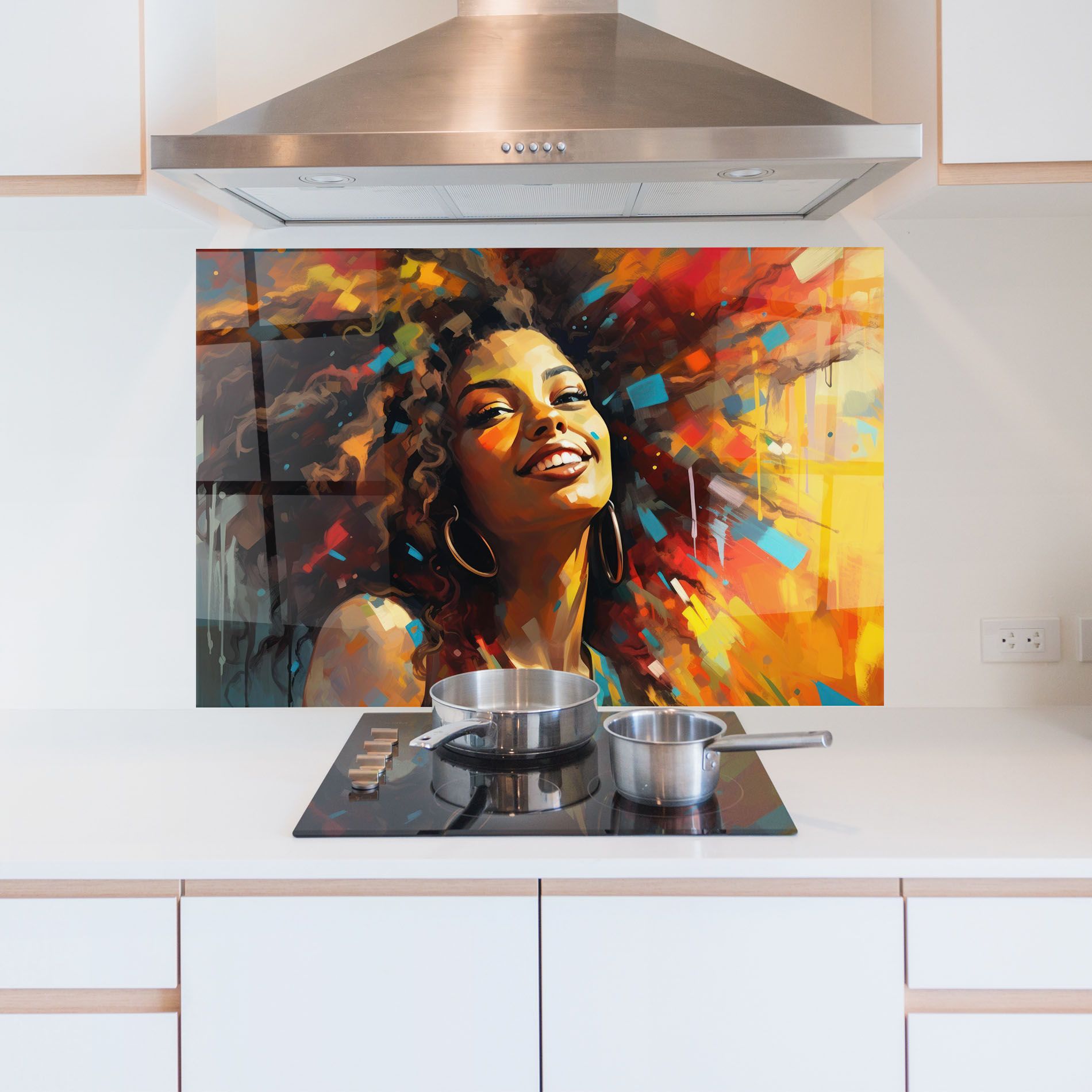 Cheerful African Woman mockup 5