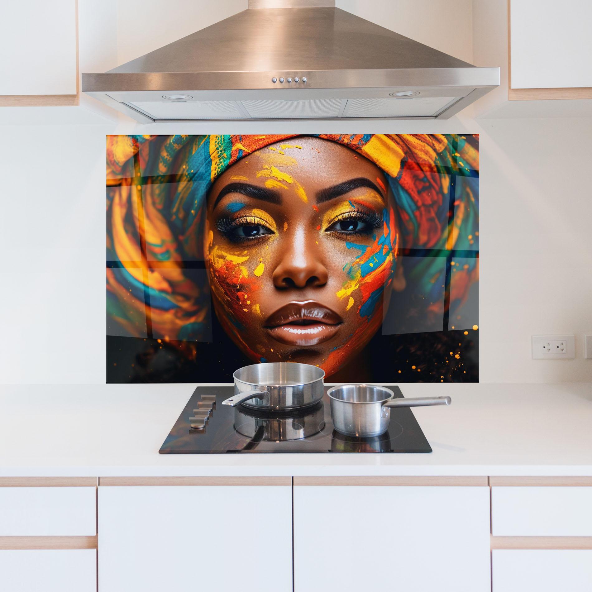 Panou Sticla Bucatarie Creative Makeup Art mockup 5