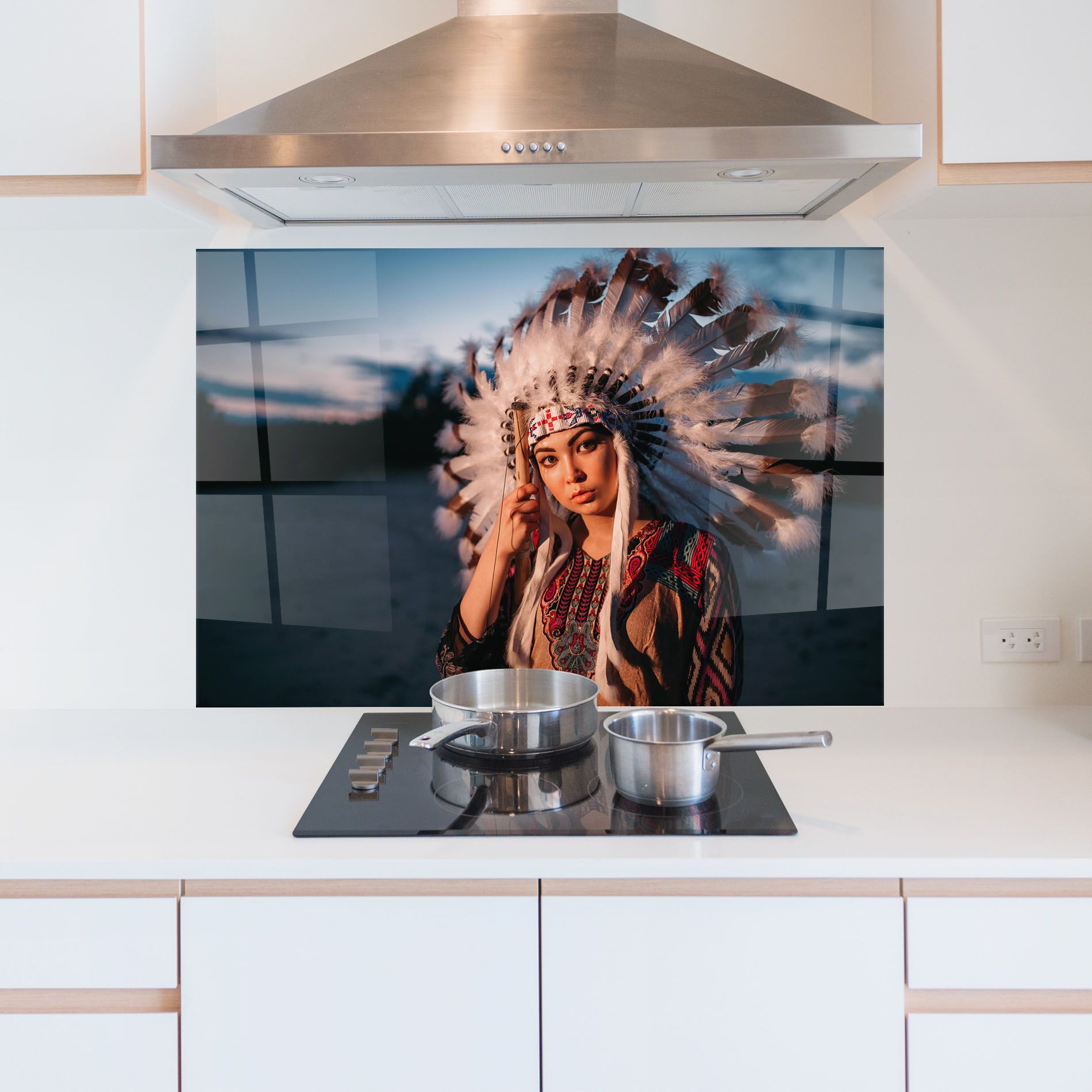 Indian Woman Sunset mockup 5