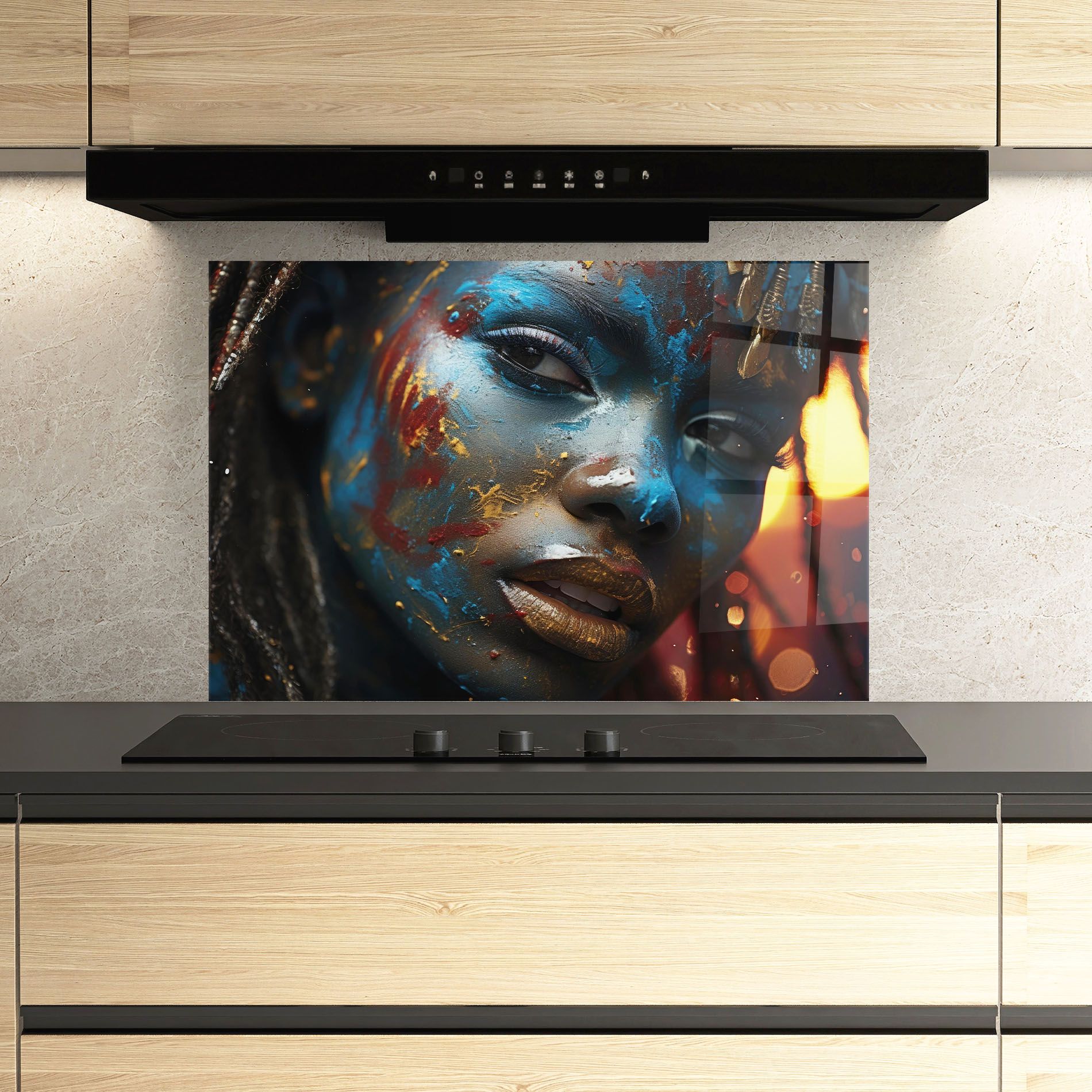 Blue Paint Woman mockup 3