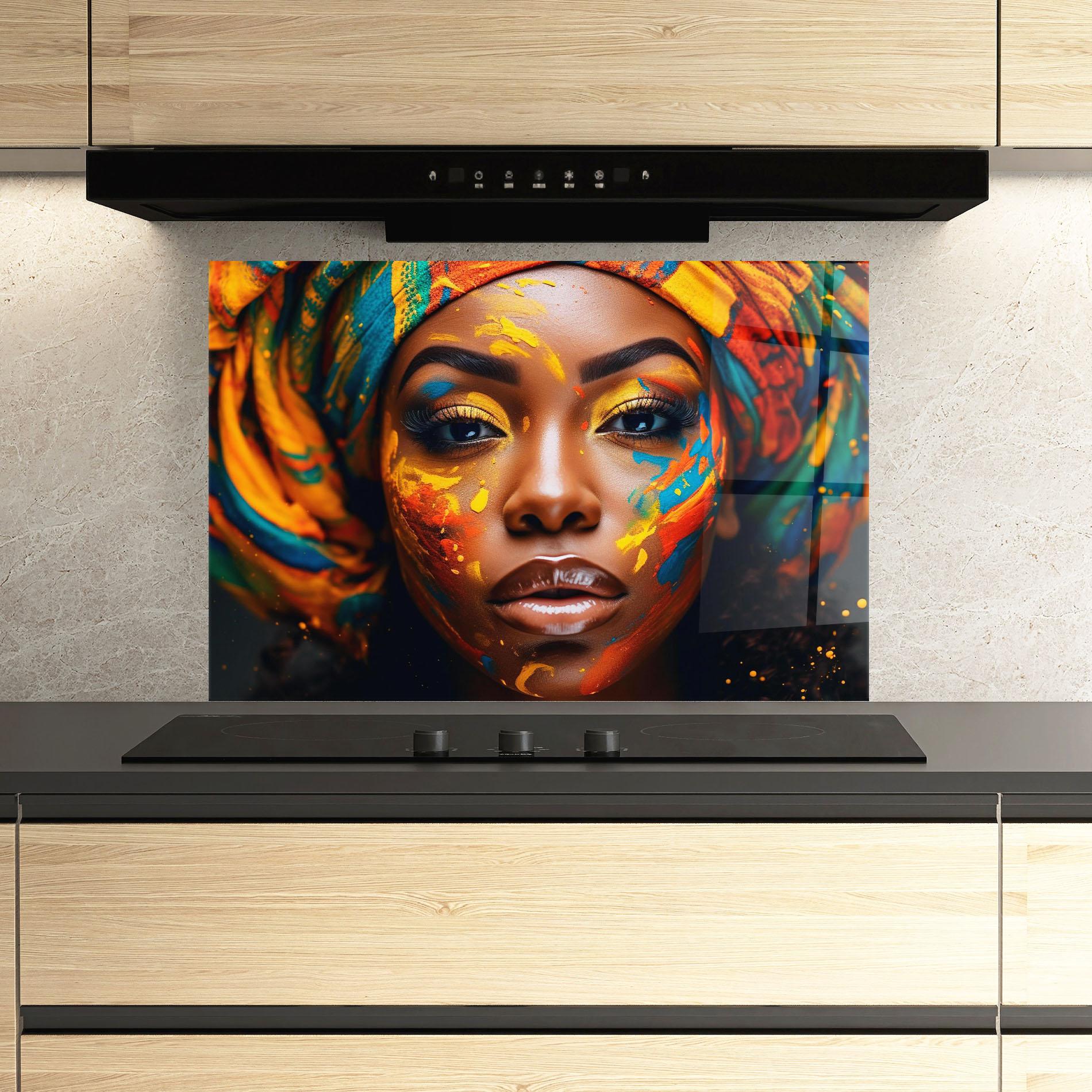 Panou Sticla Bucatarie Creative Makeup Art mockup 3