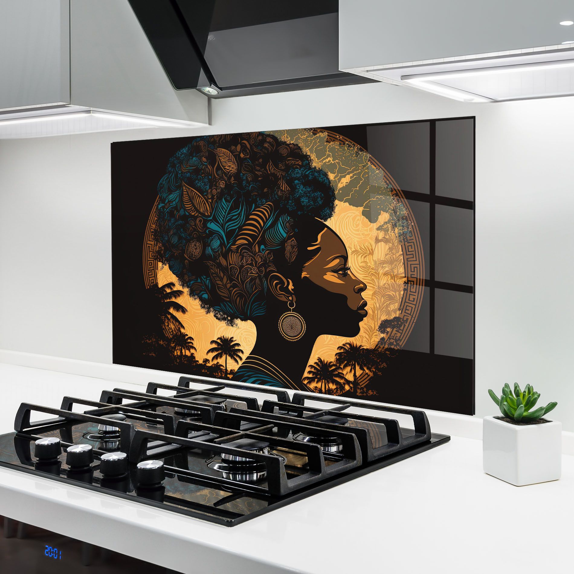 African Profile Woman mockup 6