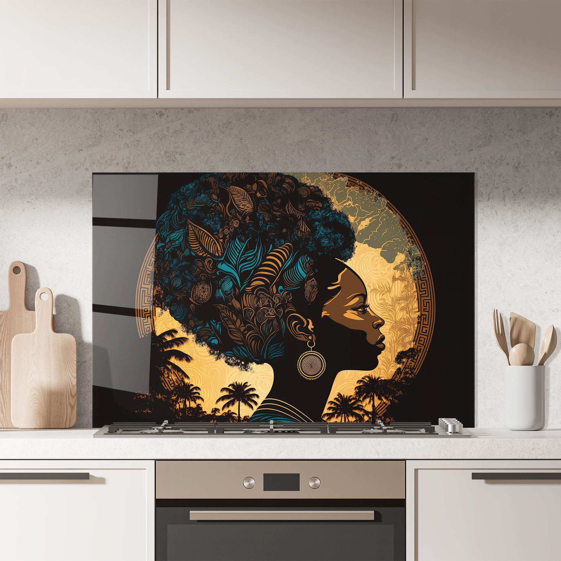 African Profile Woman mockup 7