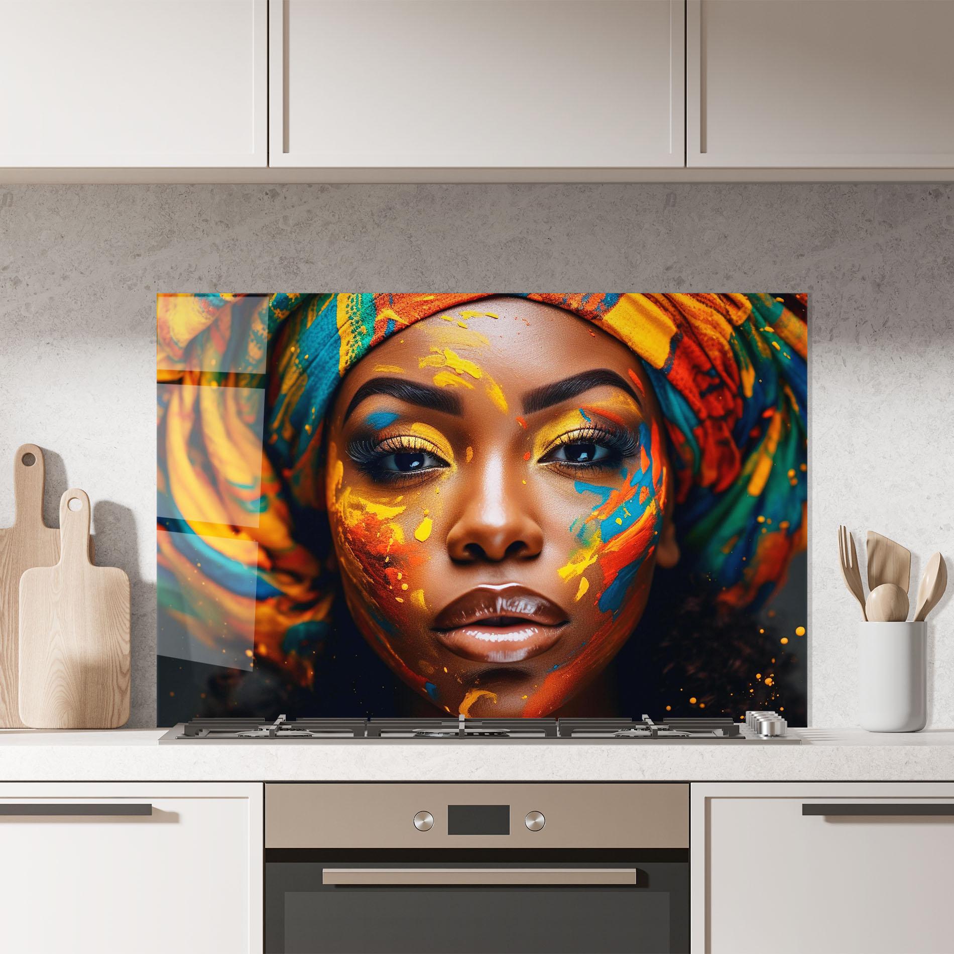 Panou Sticla Bucatarie Creative Makeup Art mockup 7