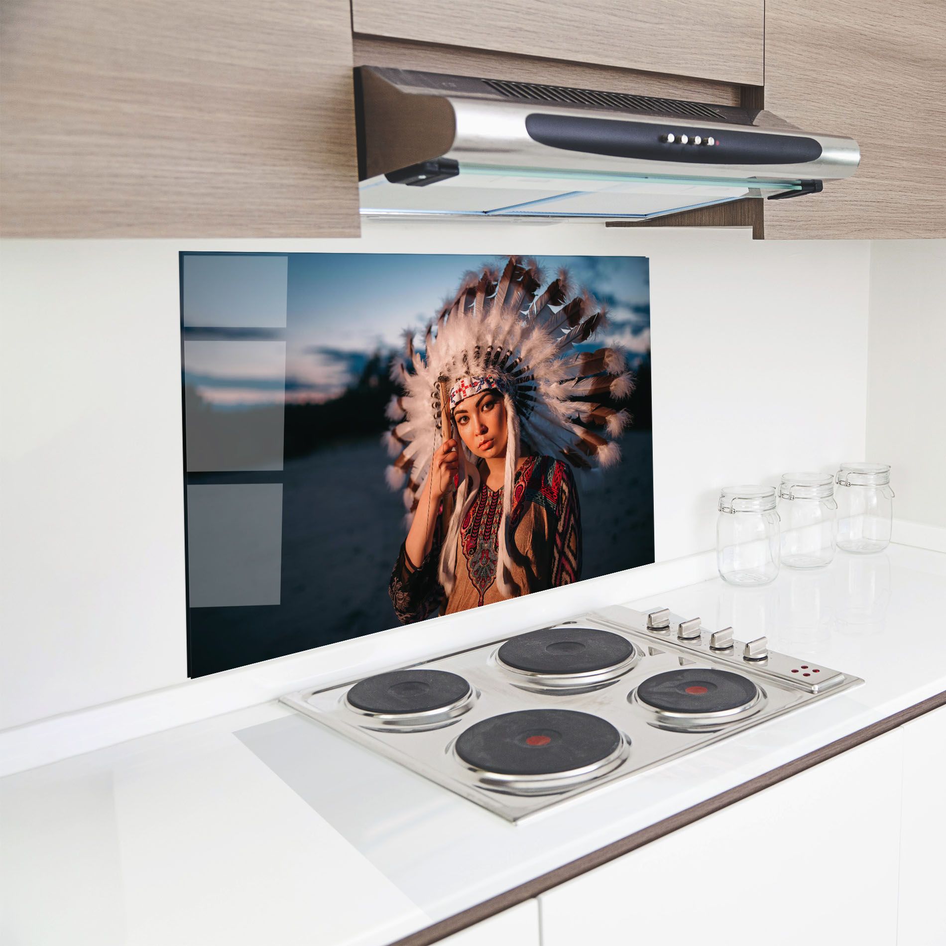 Indian Woman Sunset mockup 8