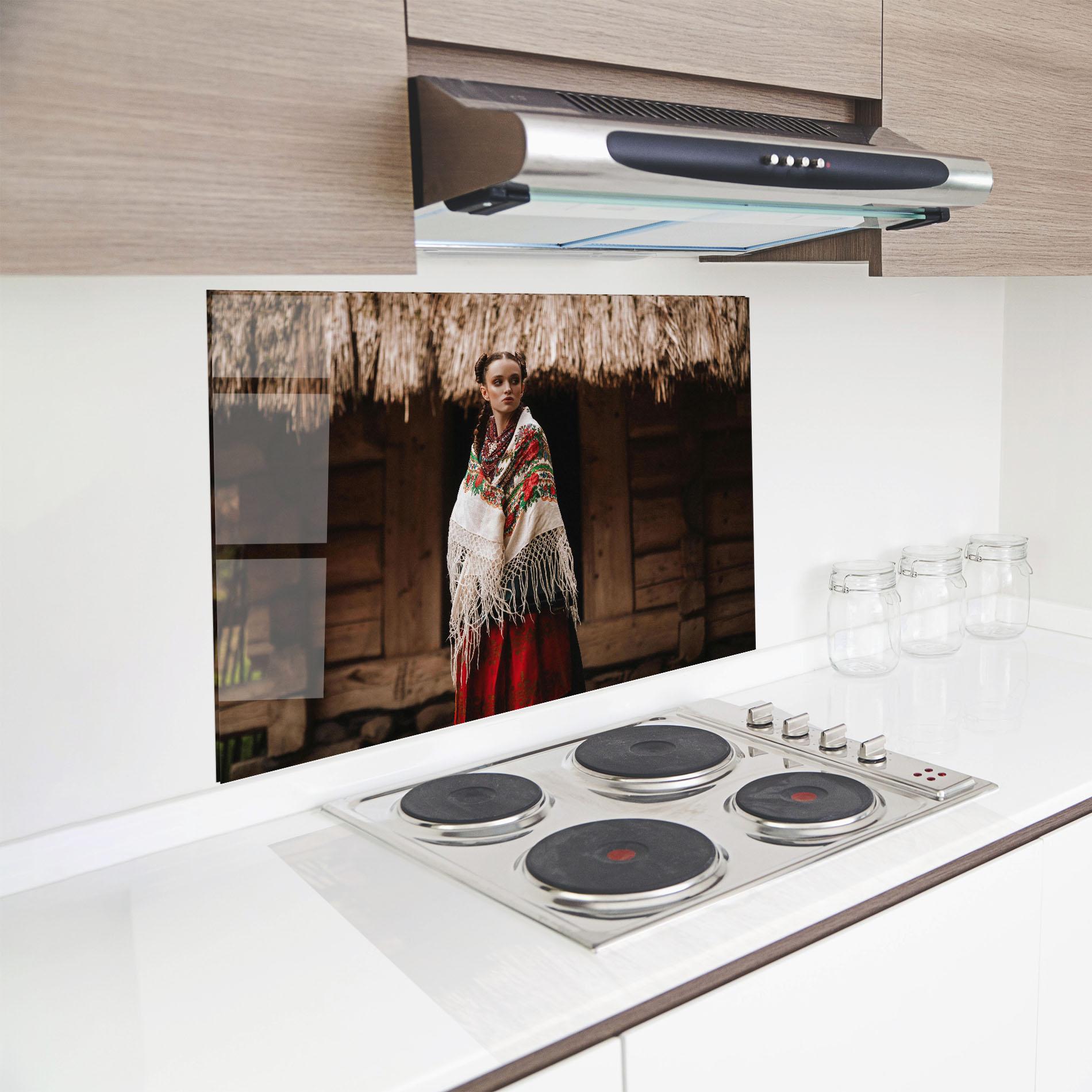 Panou Sticla Bucatarie Ukrainian Dress mockup 8