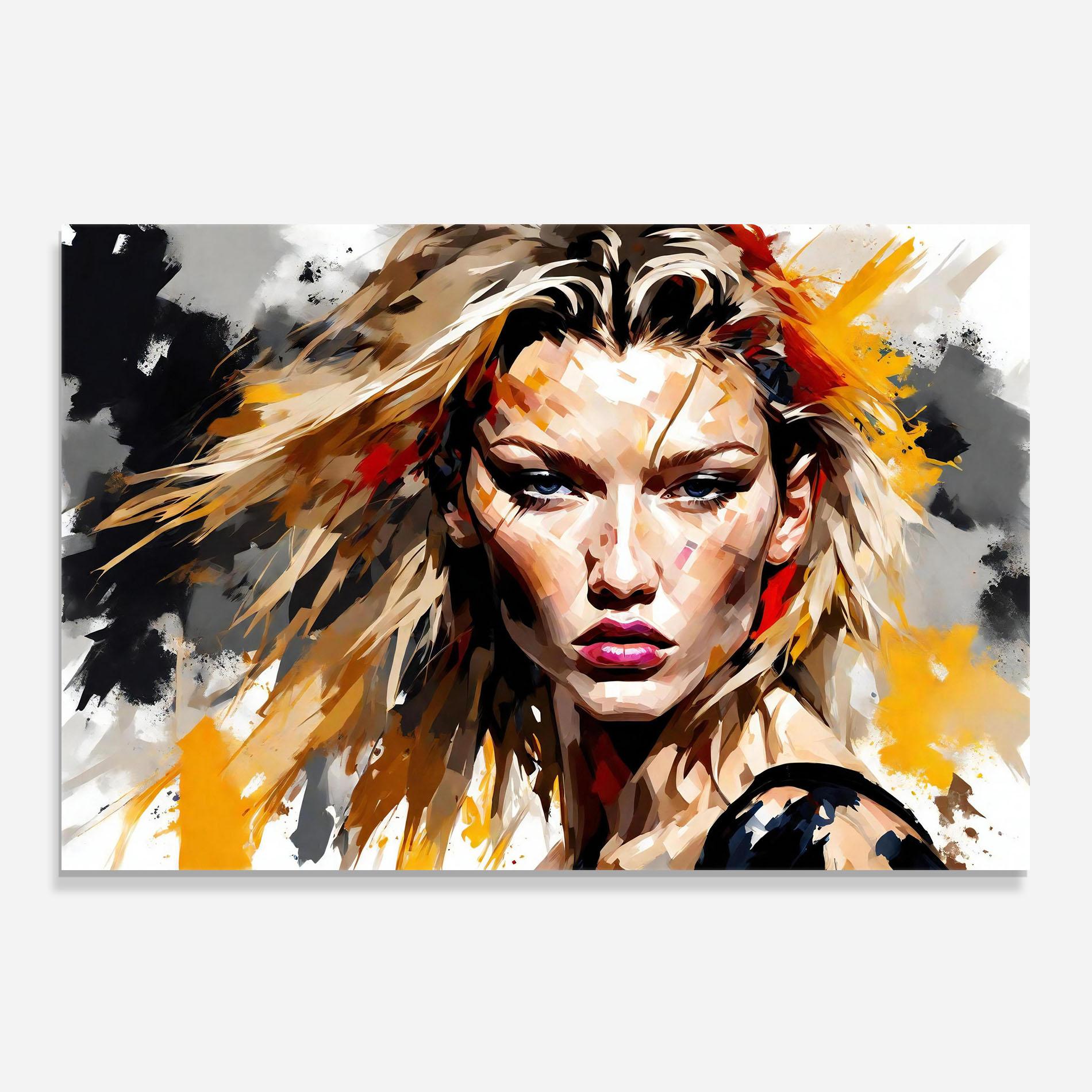 Panou Sticla Bucatarie Blond Hair Splash mockup 0