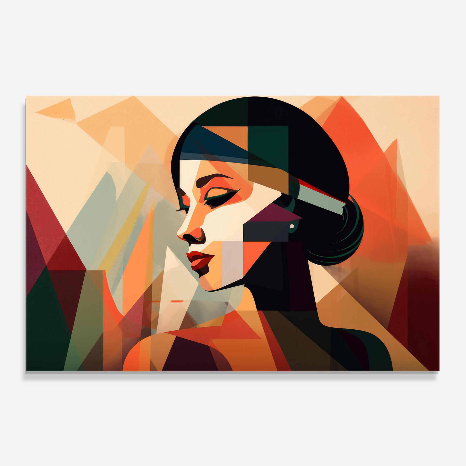 Panou Sticla Bucatarie Bold Shapes Lines mockup 0